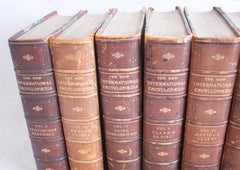 Set of 8 Leather Bound Encyclopaedia Volumes 2 through 9