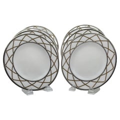 Set of 8 Lenox “Braided Elegance” Fine Bone China Dinner Plates