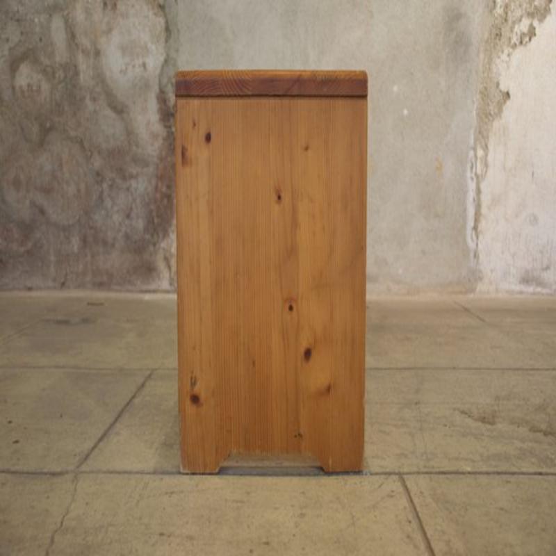 Wood Set of 8 Les Arcs 1600 Stools by Charlotte Perriand, 1950s For Sale