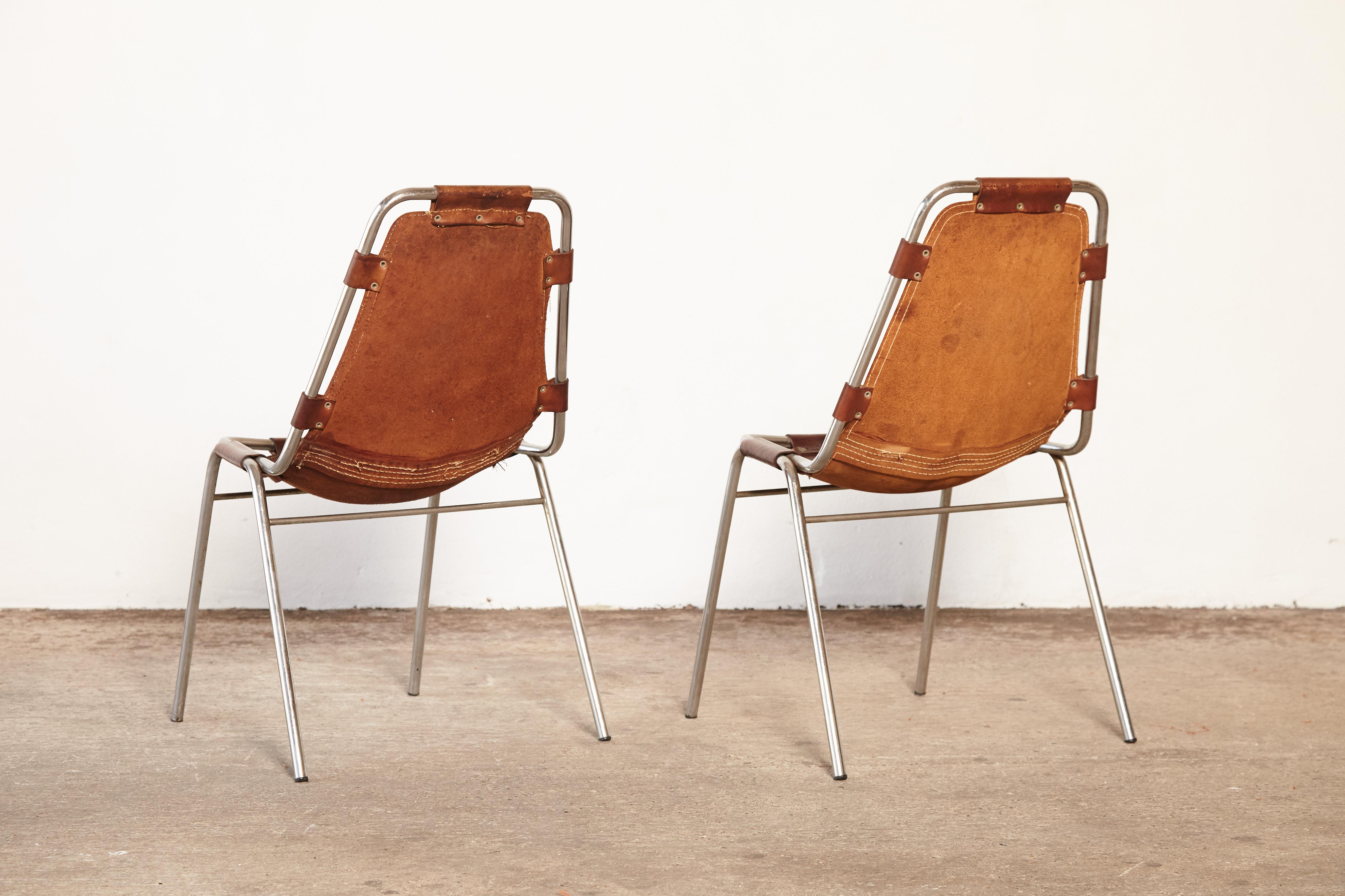Set of 8 'Les Arcs' Chairs Selected by Charlotte Perriand, France / Italy, 1970s 9