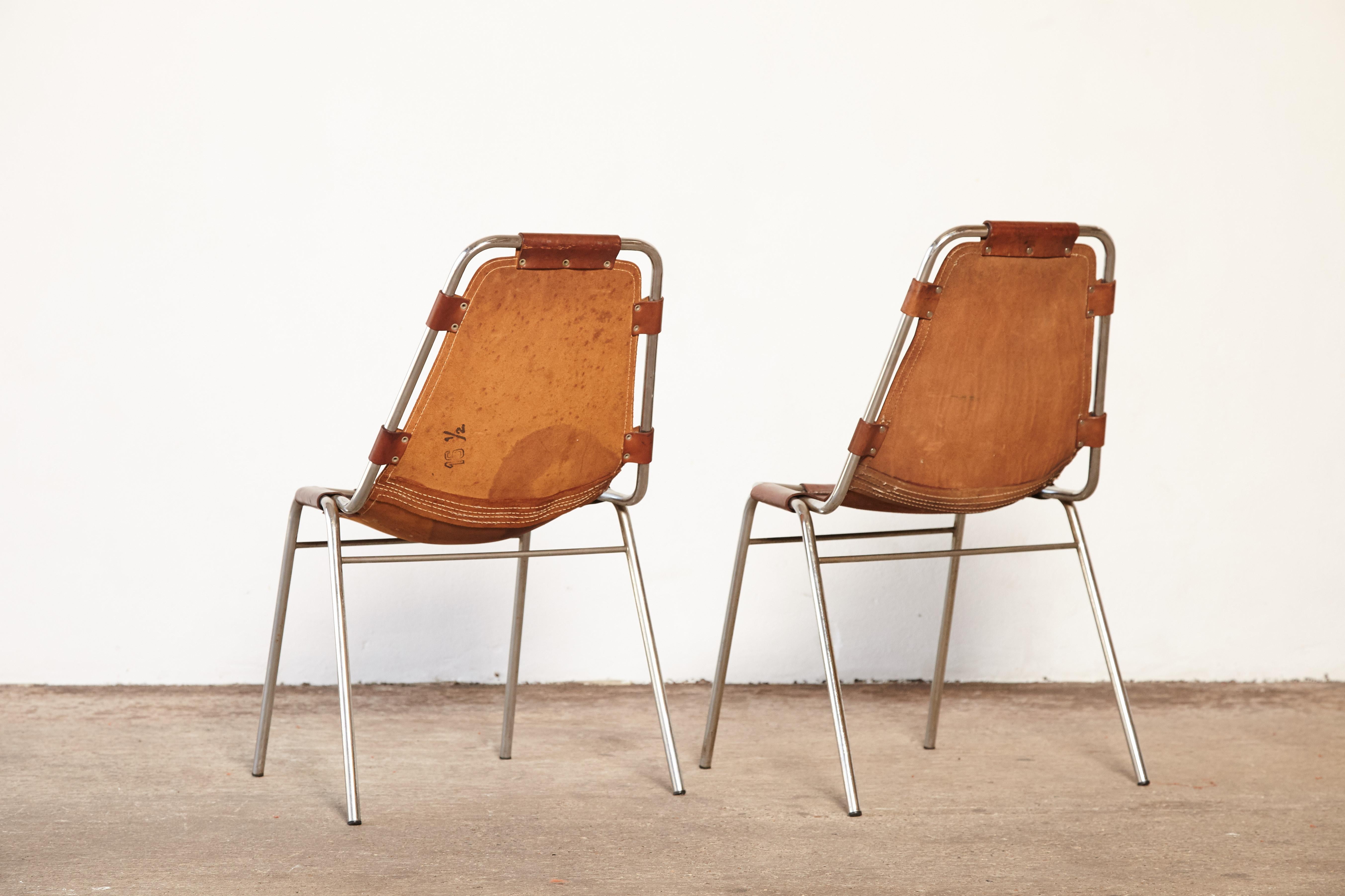 Set of 8 'Les Arcs' Chairs Selected by Charlotte Perriand, France / Italy, 1970s 11