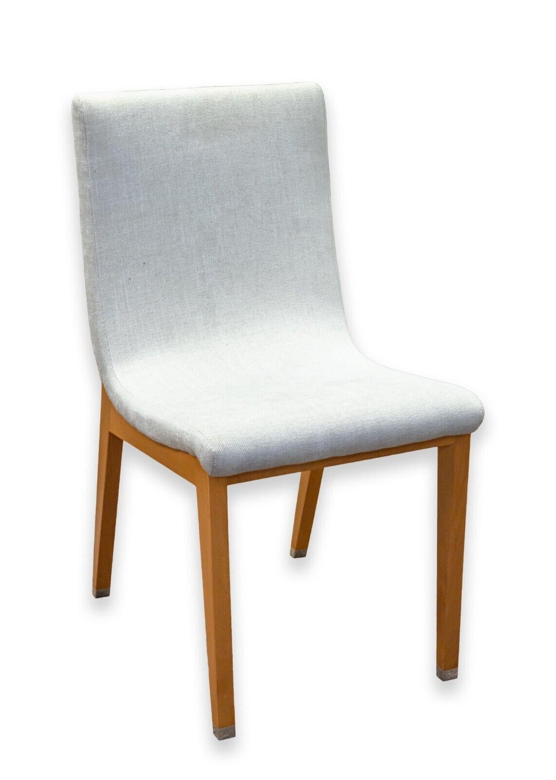 Set of 8 Ligne Roset Grey and Beech Wood Contemporary Modern Dining Chairs 7