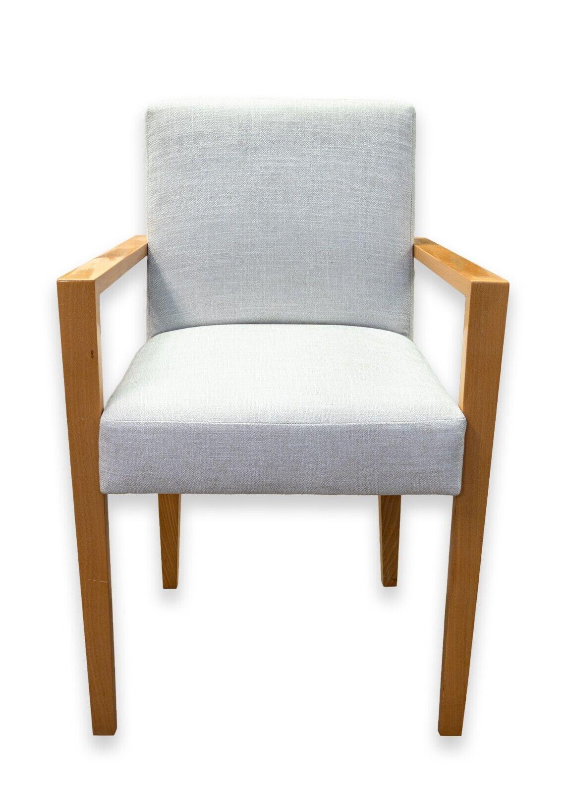 Set of 8 Ligne Roset Grey and Beech Wood Contemporary Modern Dining Chairs In Good Condition In Keego Harbor, MI