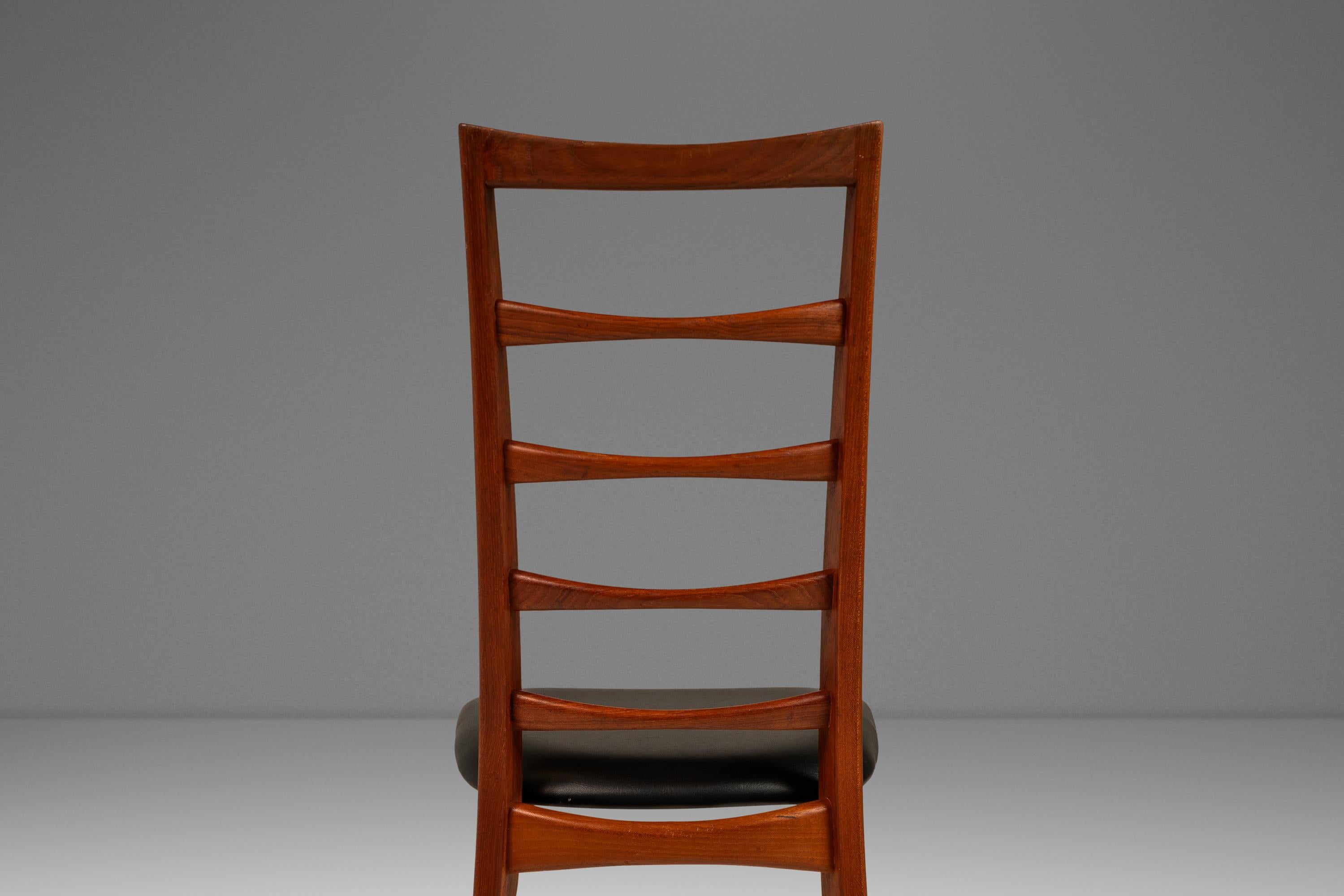 Set of 8 Lis Ladderback Chairs, Niels Koefoed, Koefoeds Hornslet, Denmark, 1960s 3