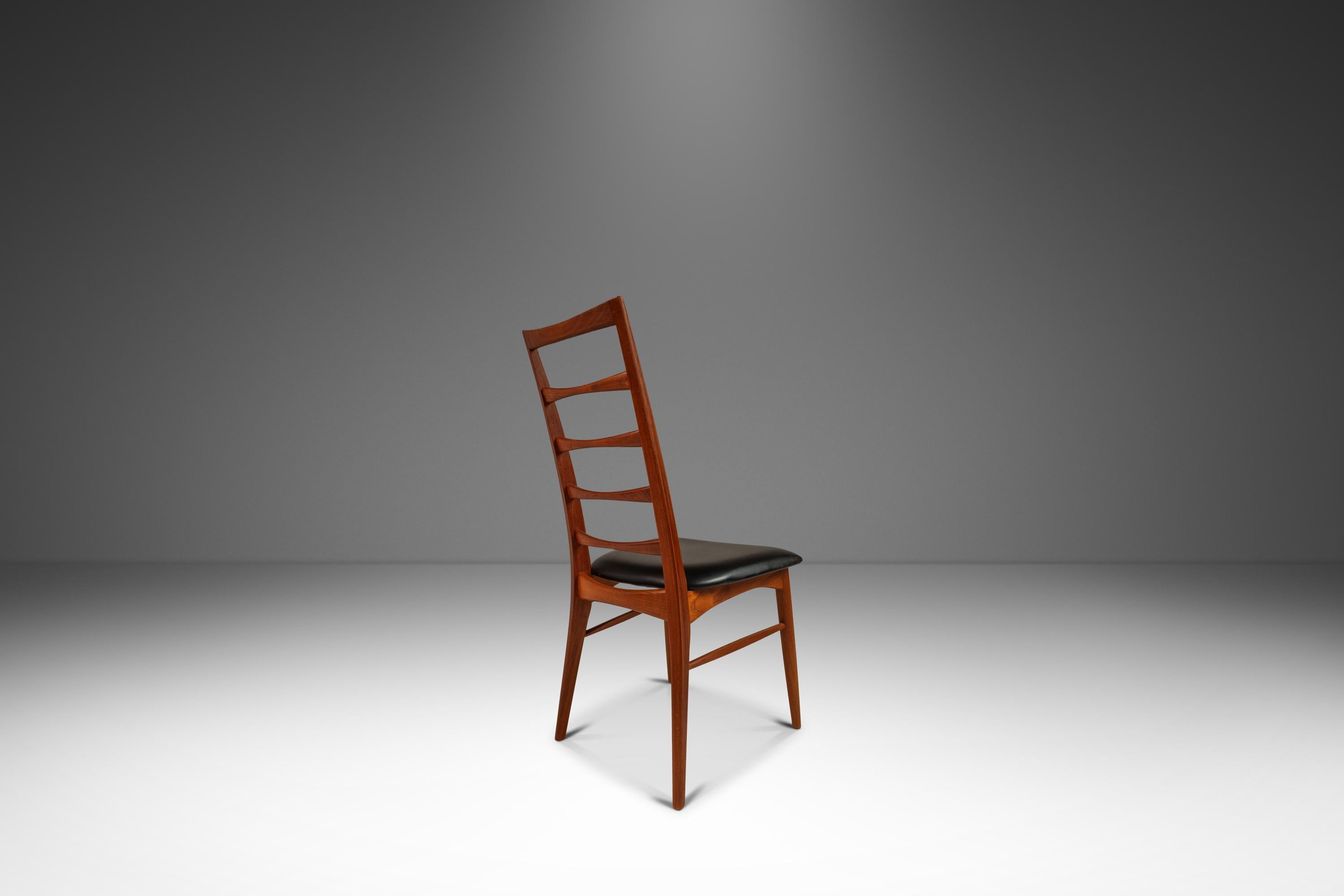 Set of 8 Lis Ladderback Chairs, Niels Koefoed, Koefoeds Hornslet, Denmark, 1960s 1