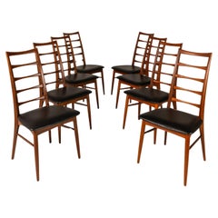 Set of 8 Lis Ladderback Chairs, Niels Koefoed, Koefoeds Hornslet, Denmark, 1960s