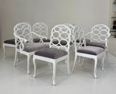 Juego de sillas de comedor «Loop» de 8", al estilo de Frances Elkins, de Phyllis Morris