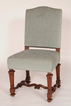 Set of 8 Louis XIV Style Oak Dining Room Chairs