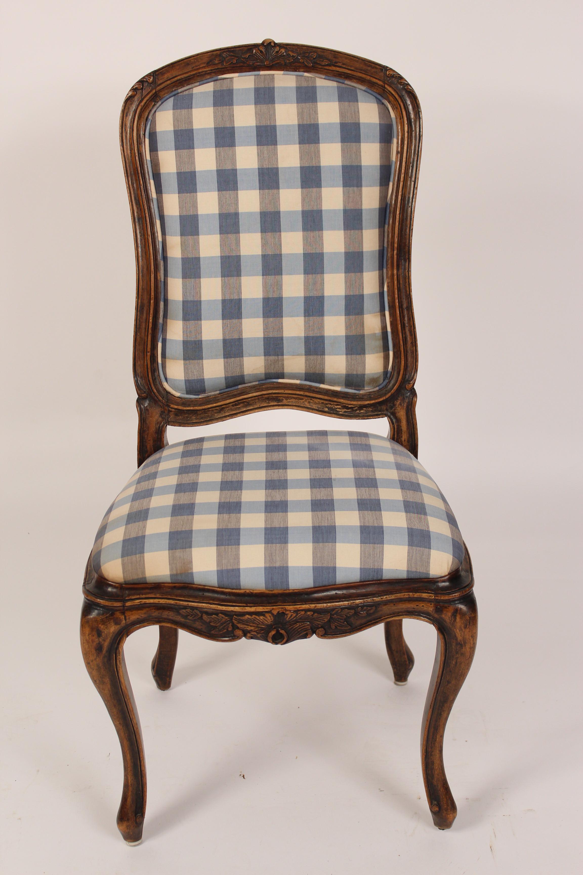 French Set of 8 Louis XV Provincial Dining Room Chairs