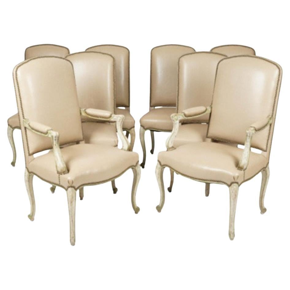 Set of 8 Louis XV-Style Dining Chairs