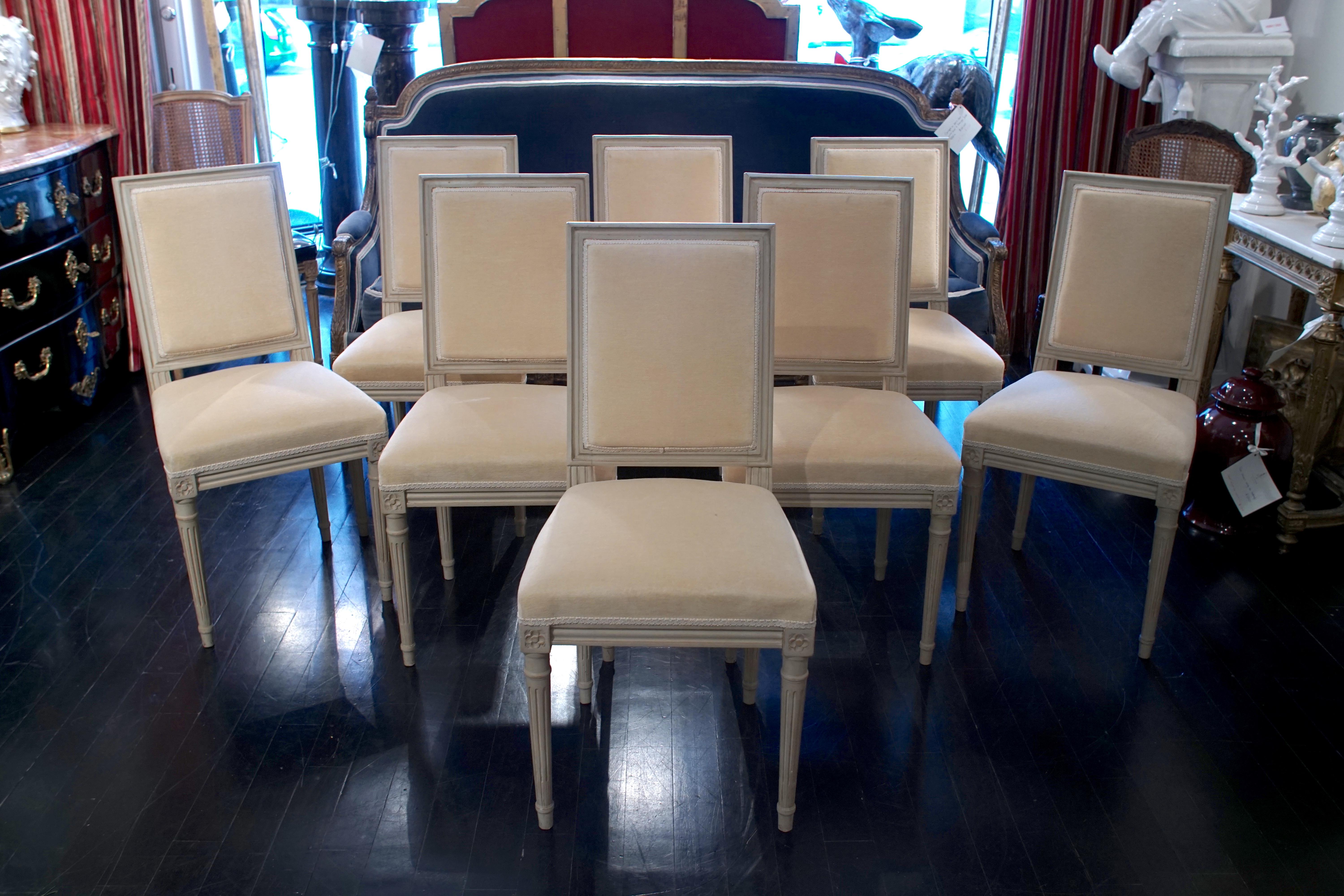 French Set of 8 Louis XVI Style Chairs