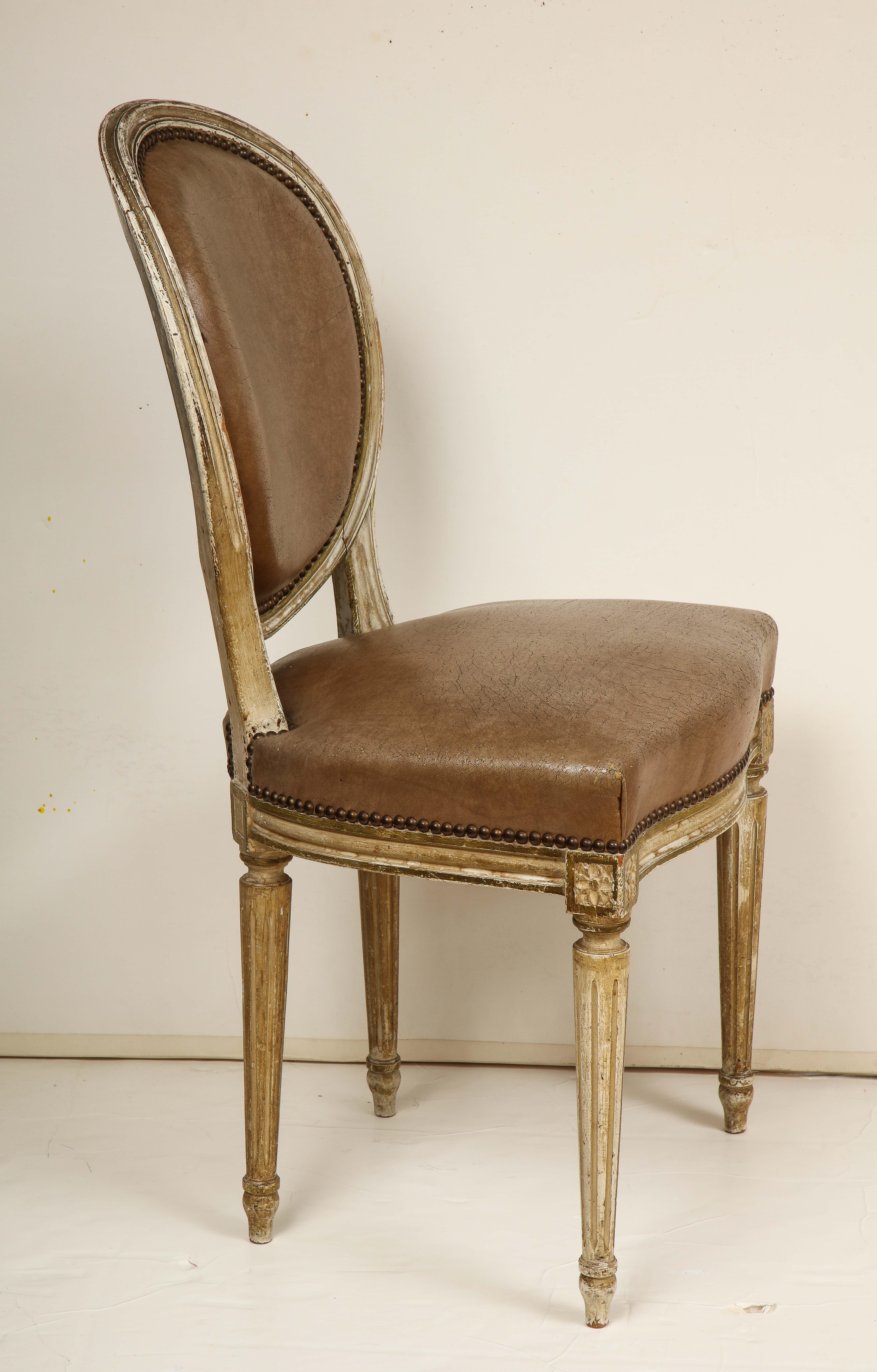 Set of 8 Louis XVI Style Dining Chairs 9