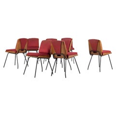Set di 8 sedie italiane "Lucania", design di Giancarlo De Carlo, di Arflex, 1954