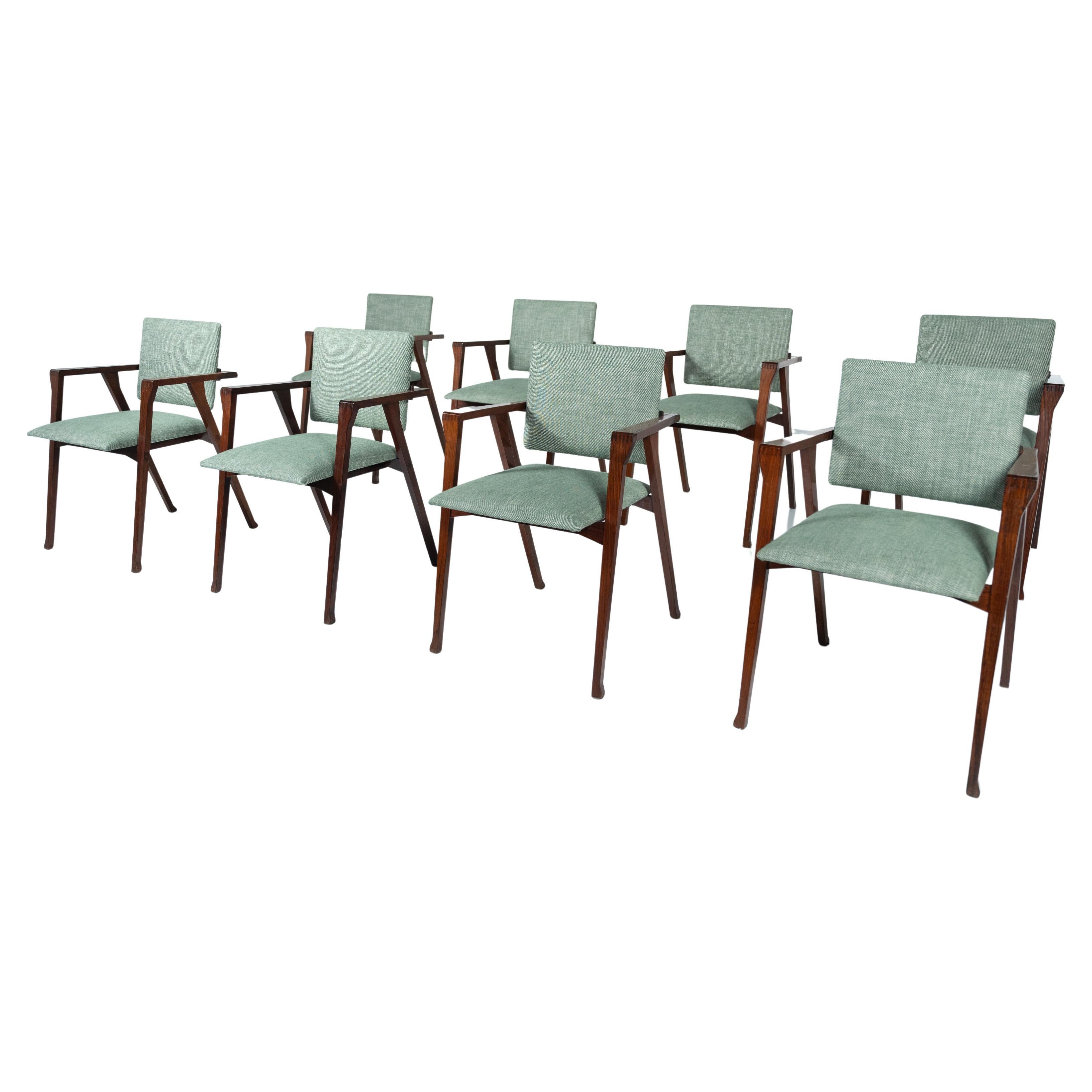 Ensemble de 8 chaises " Luisa " par Franco Albini, Italie, c.1955 en vente