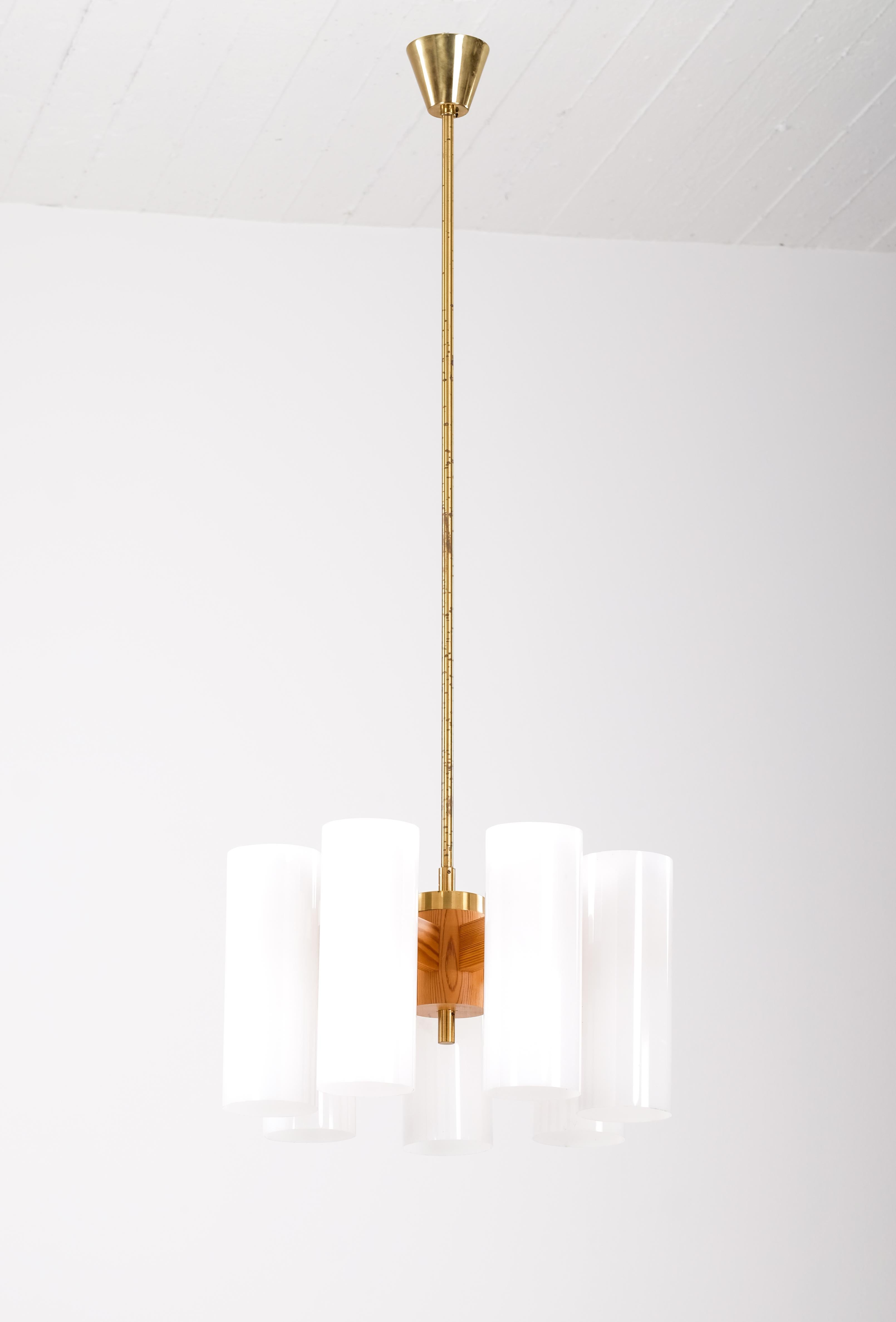 Scandinavian Modern Set of 8 Luxus ceiling lights by Uno & Östen Kristiansson, Sweden, 1960s For Sale