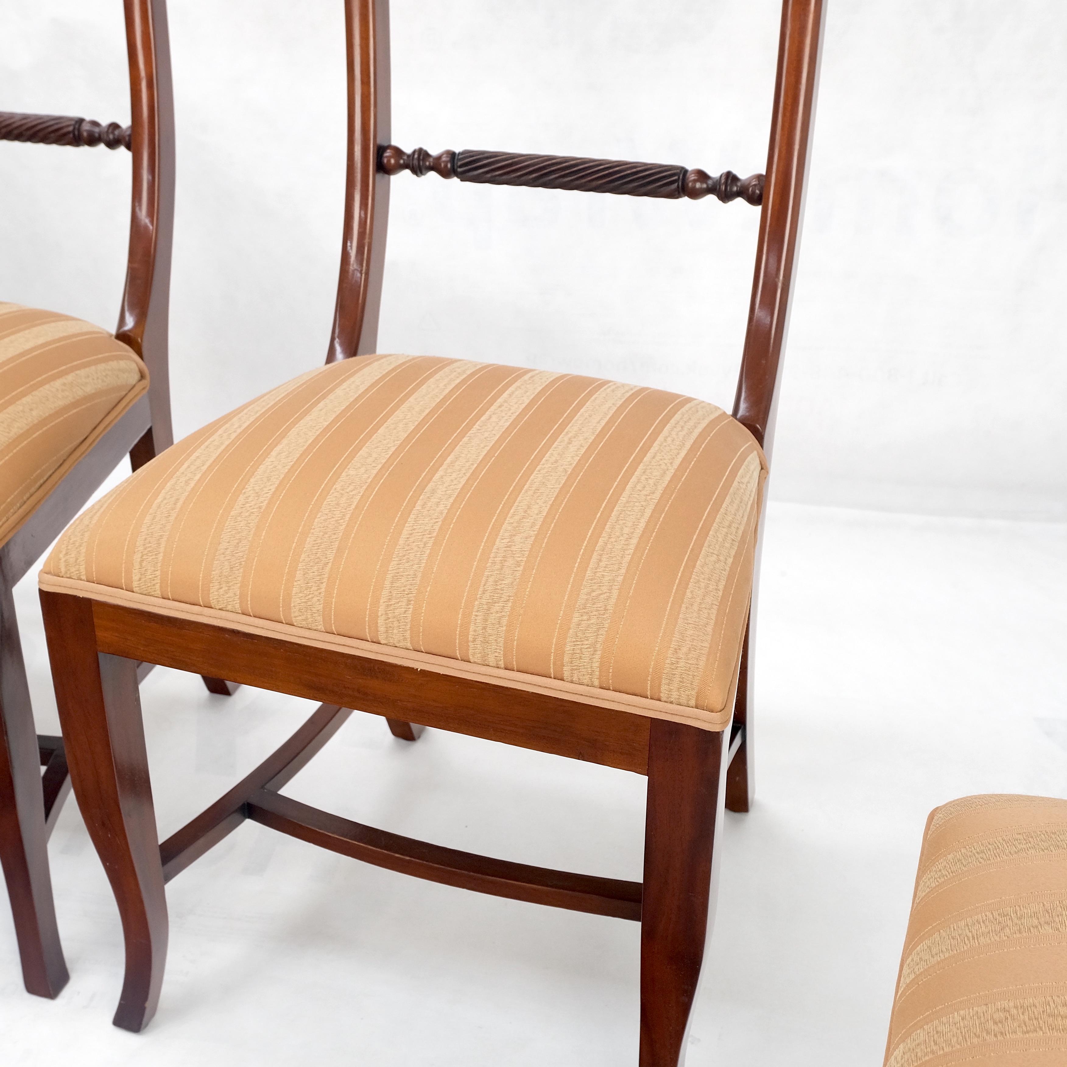 Mid-Century Modern Set of 8 Mahogany Federal Style Dining Chairs