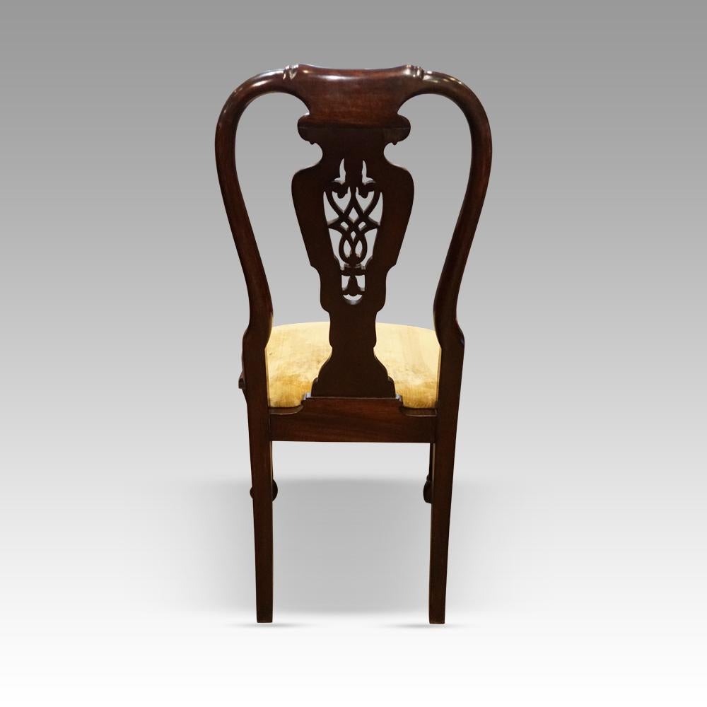 Set of 8 mahogany George I dining chairs For Sale 3