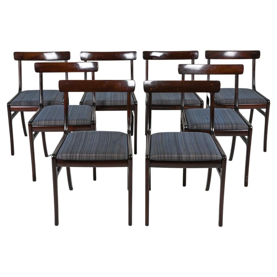 Set of '8' Mahogany "Rungstedlund" Dining Side Chairs by Ole Wanscher For Sale