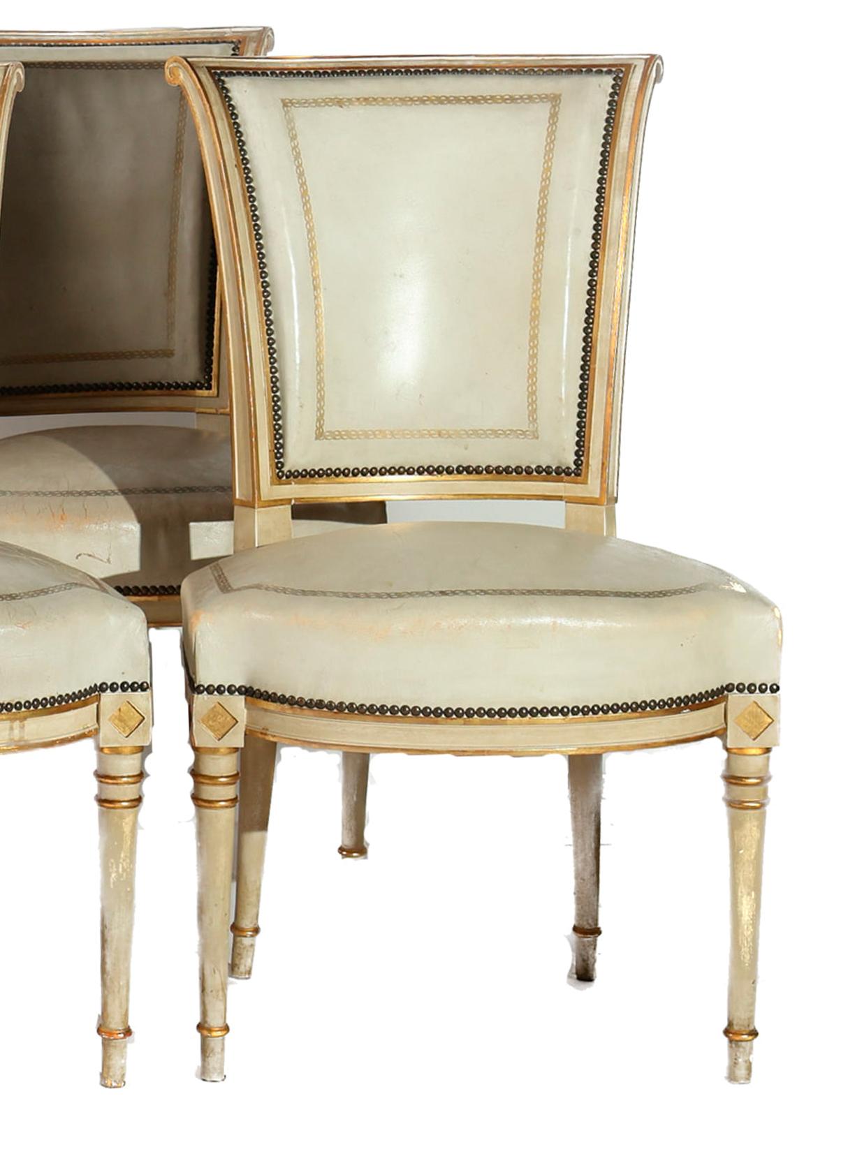 Set of 8 Maison Jansen Chairs In Good Condition For Sale In Round Top, TX
