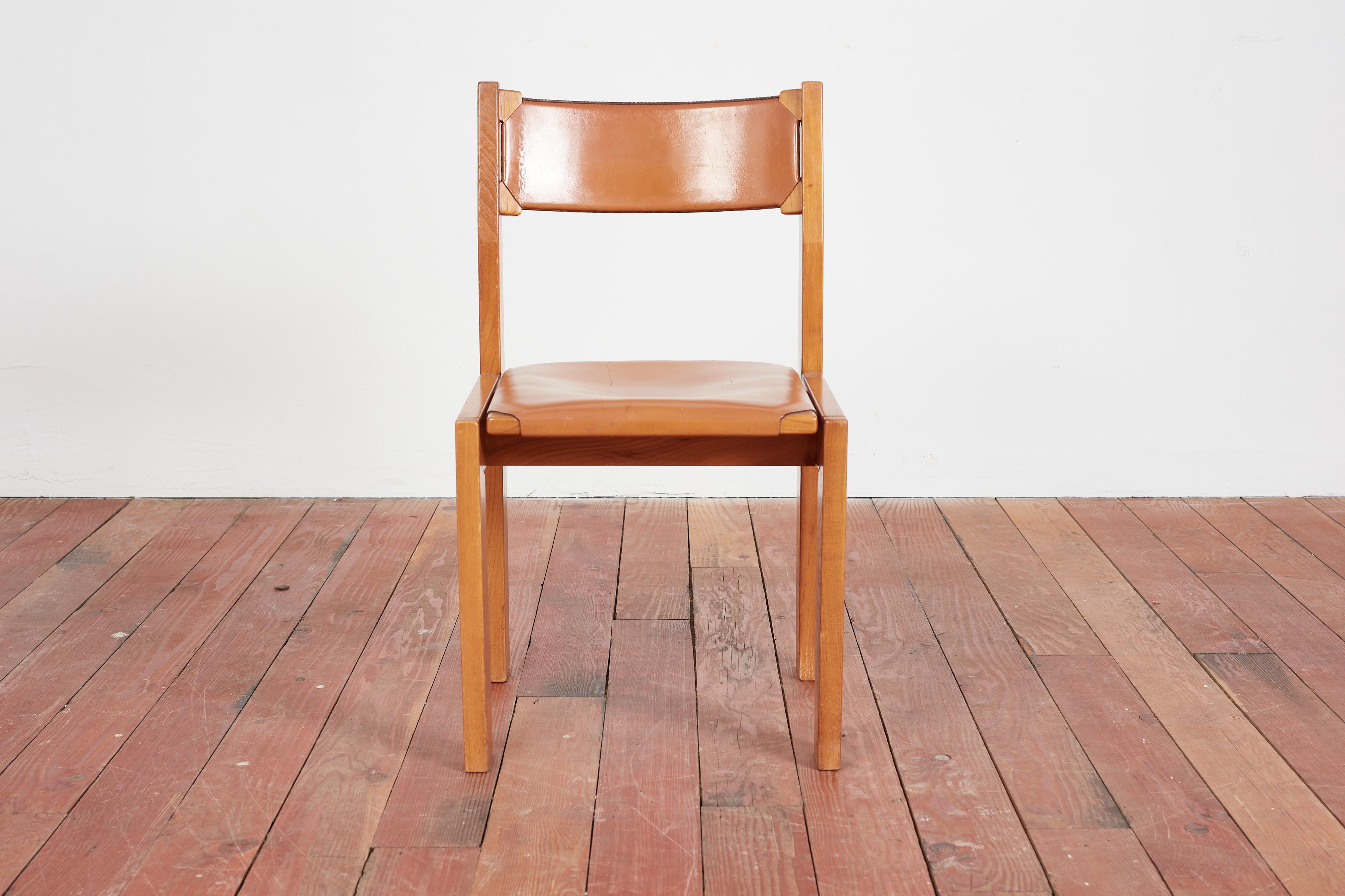 Mid-20th Century Set of 8 Maison Regain Dining Chairs  For Sale