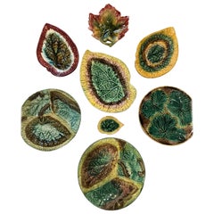 Set of 8 Majolica Plates Circa 1890