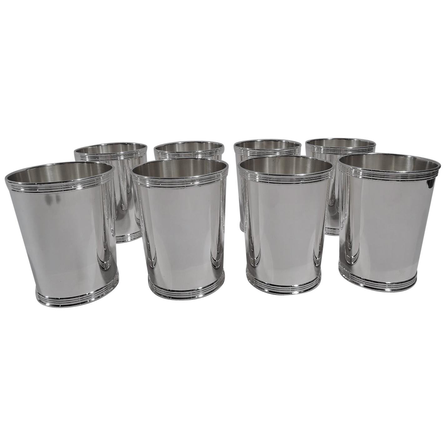 Set of 8 Manchester American Sterling Silver Mint Juleps