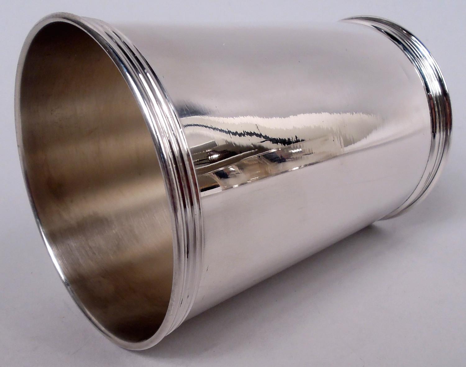 Mid-Century Modern Set of 8 Manchester Sterling Silver Mint Juleps