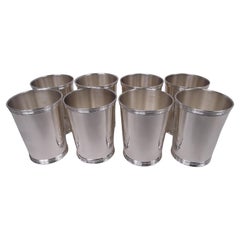 Set of 8 Manchester Sterling Silver Mint Juleps
