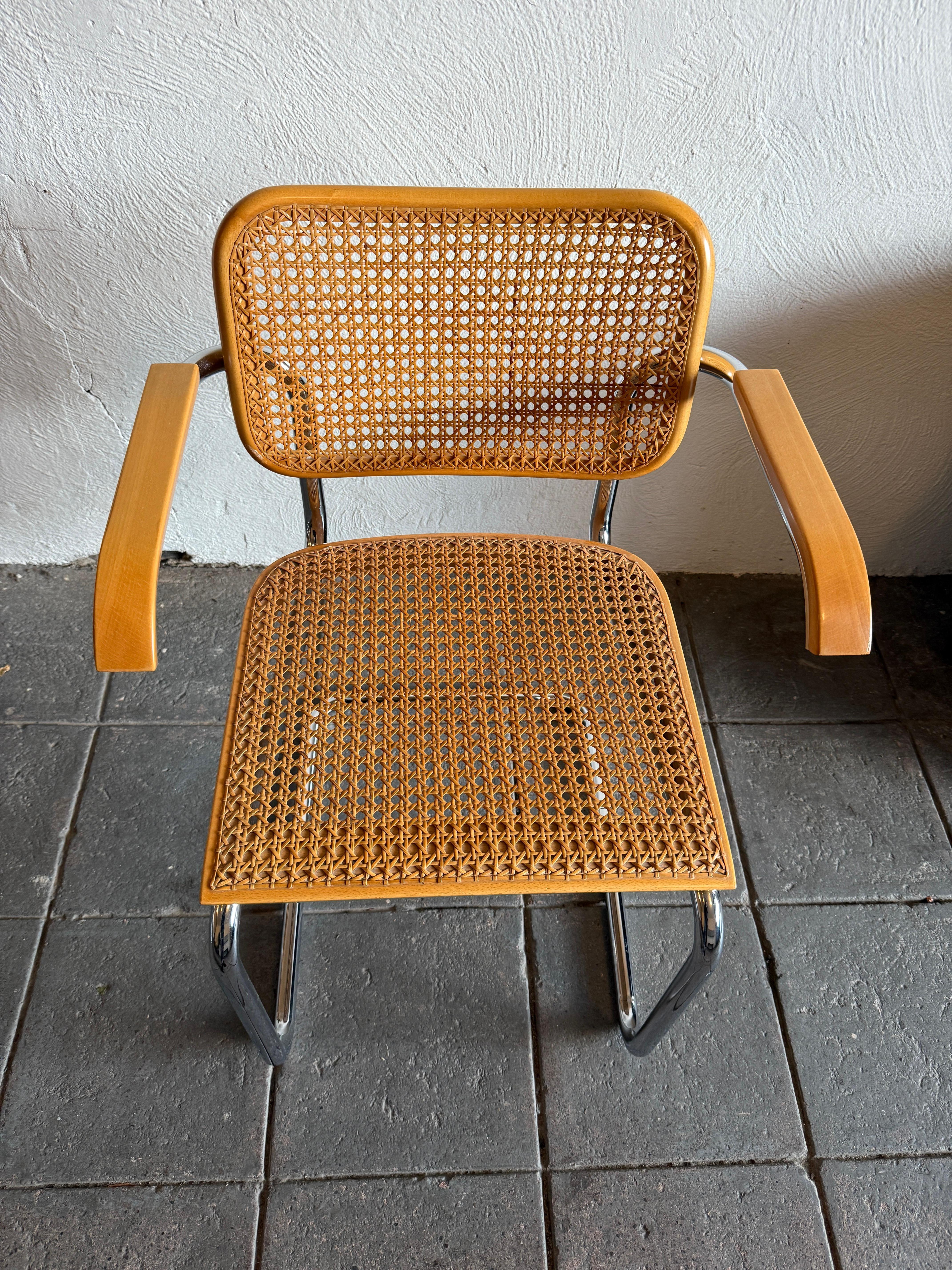 Set di 8 sedie da pranzo Marcel Breuer Cesca Cane Chrome Knoll Gavina Italy In condizioni buone in vendita a Brooklyn, NY