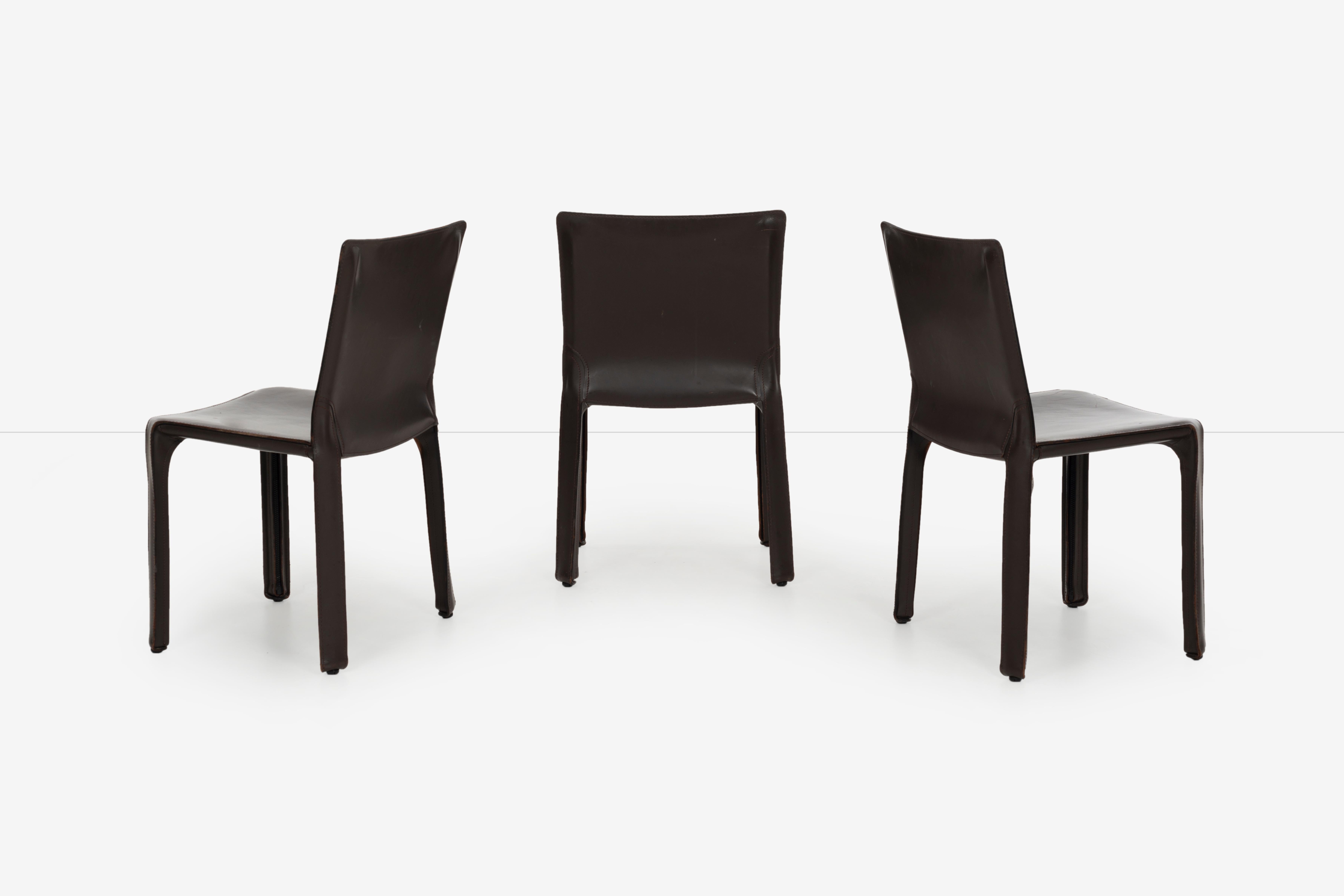 Leather Set of 8 Mario Bellini Cab Chairs