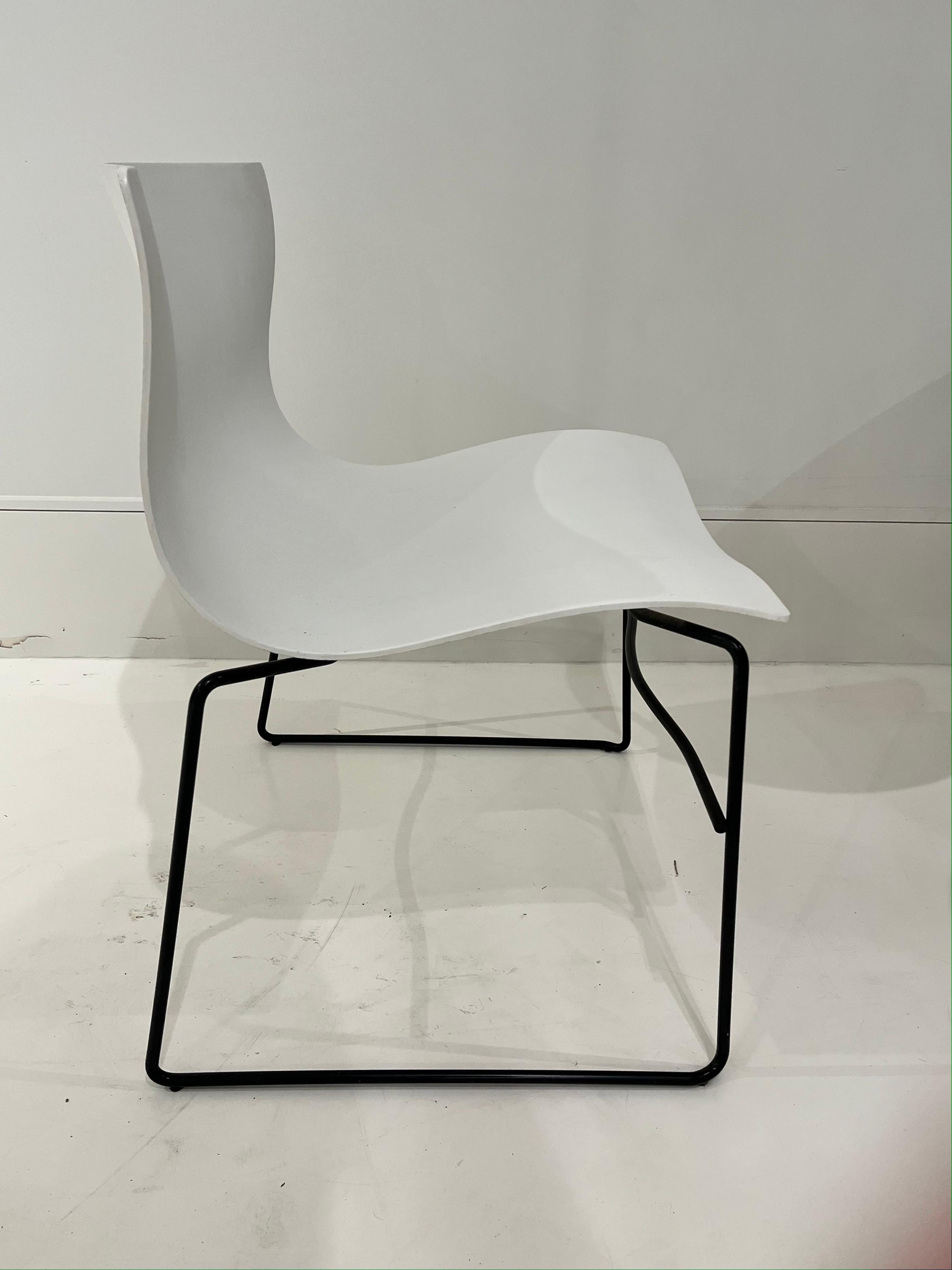 Post-Modern Set of 8 Massimo Vignelli for Knoll Handkerchief Chairs For Sale