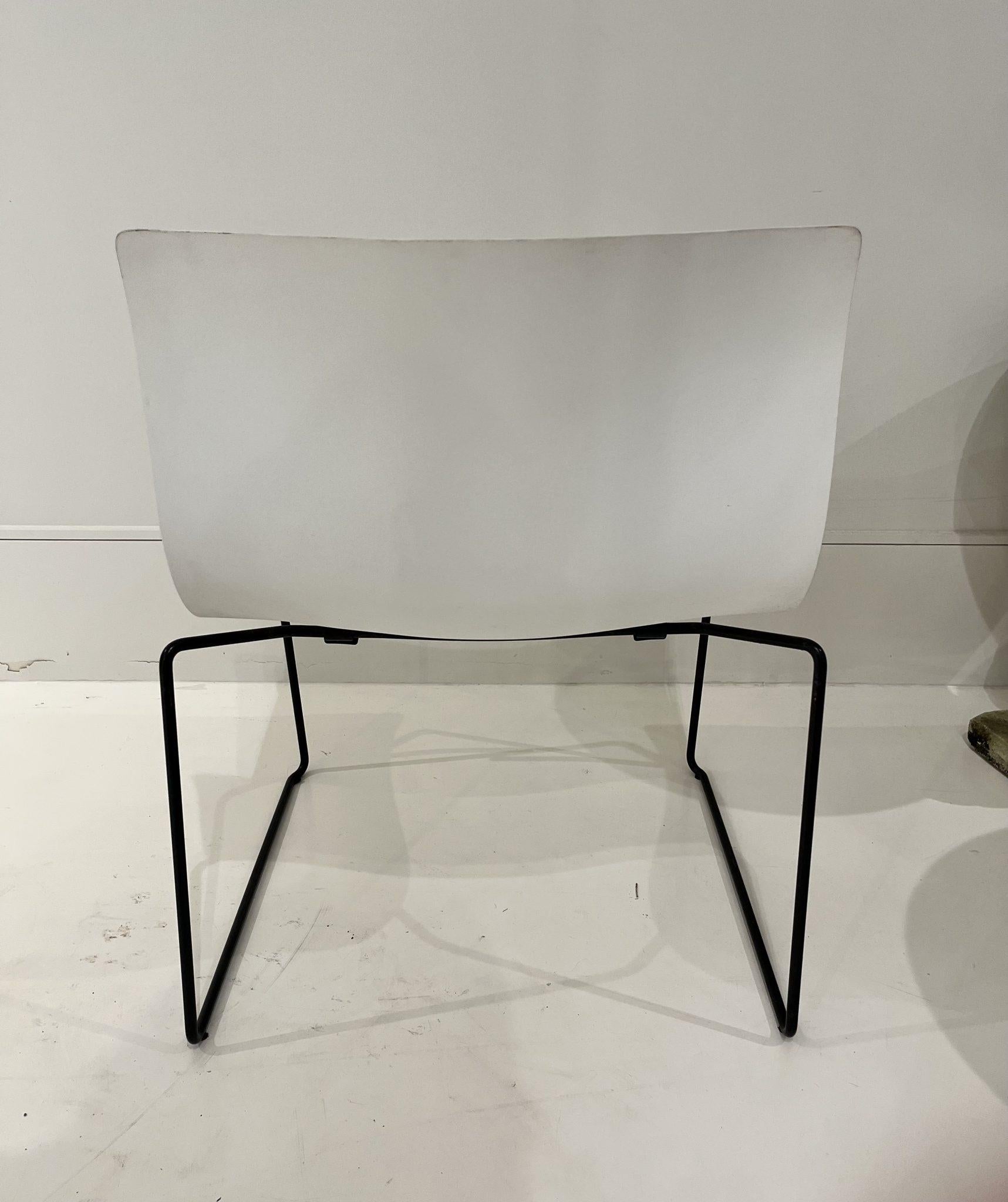 Italiano Set di 8 sedie a fazzoletto Massimo Vignelli per Knoll in vendita
