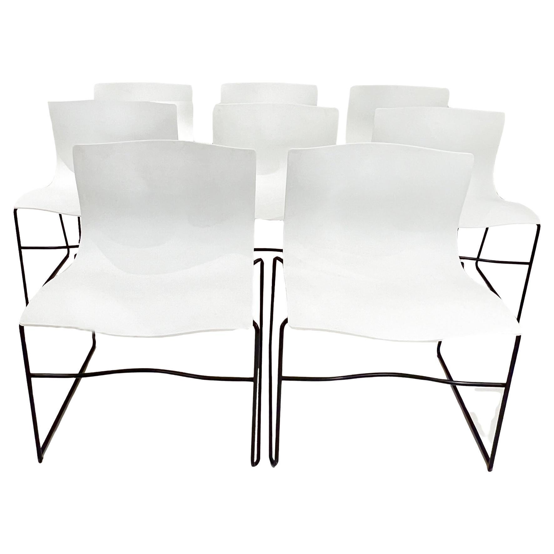 Set of 8 Massimo Vignelli for Knoll Handkerchief Chairs