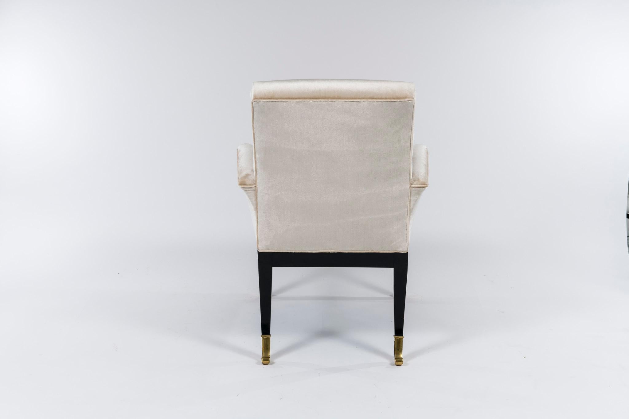 20th Century Set of 8 Mastercraft Silk Velvet Dining Chairs For Sale