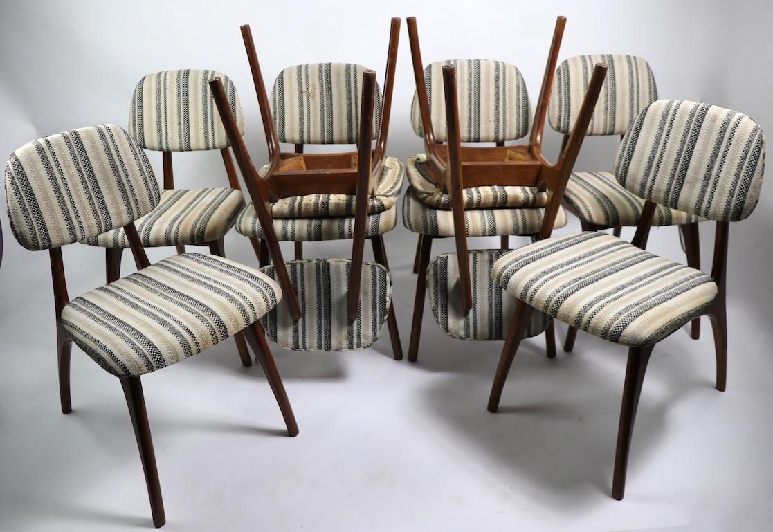 Set of 8 Matching Mid Century Modern Dining Chairs 7