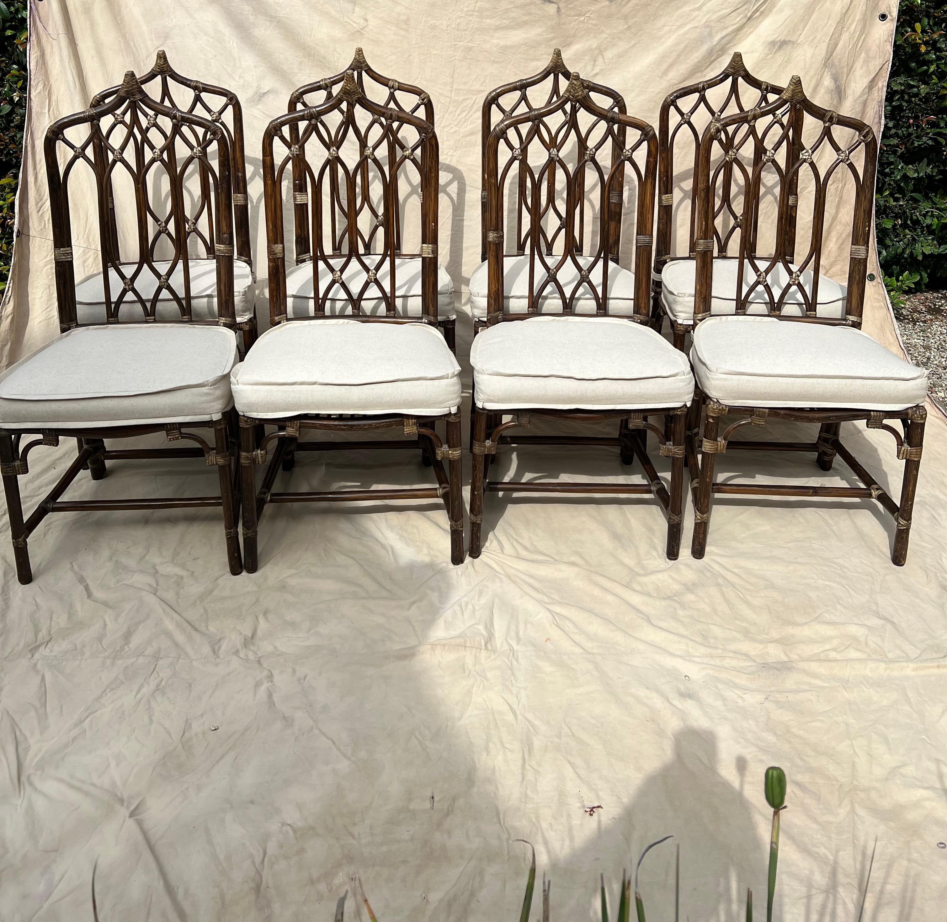 Set of 8 McGuire Cathedral Chairs Chairs 7