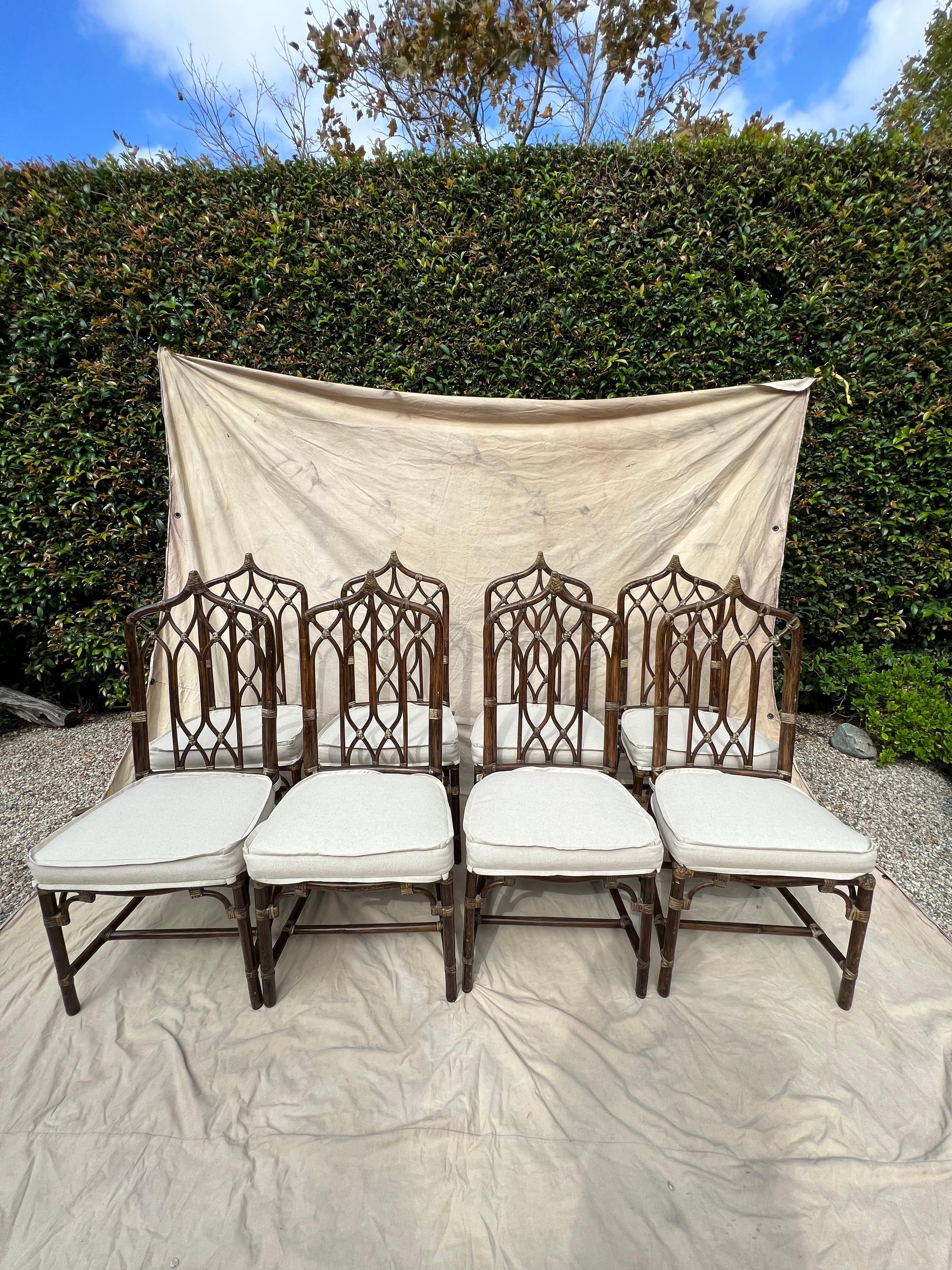 Set of 8 McGuire Cathedral Chairs Chairs 9