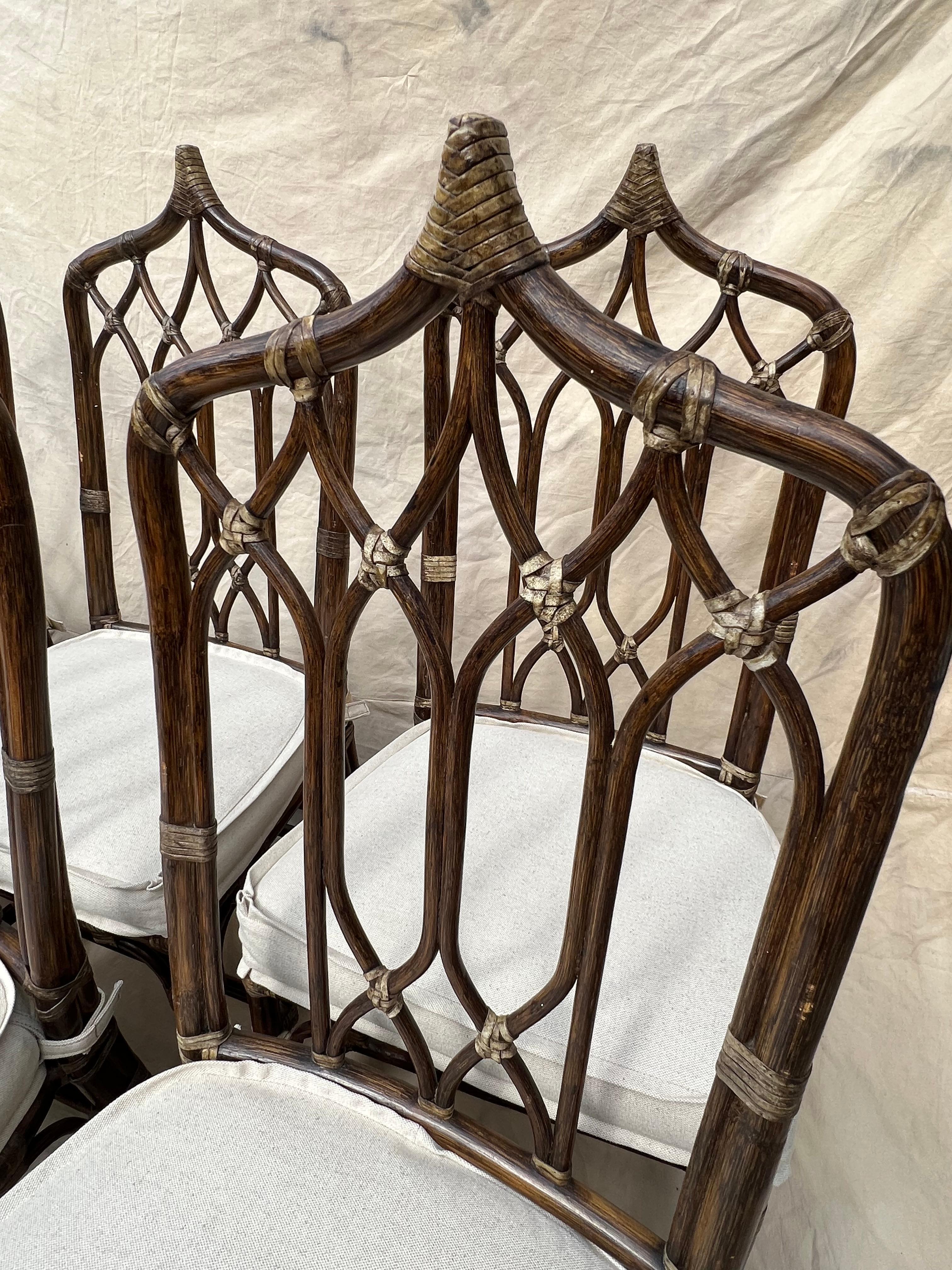 Set of 8 McGuire Cathedral Chairs Chairs 10