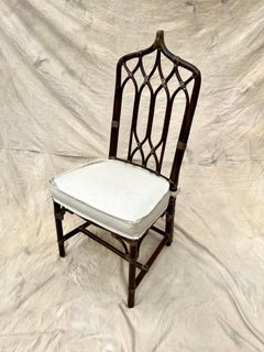 Set of 8 McGuire Cathedral Chairs Chairs