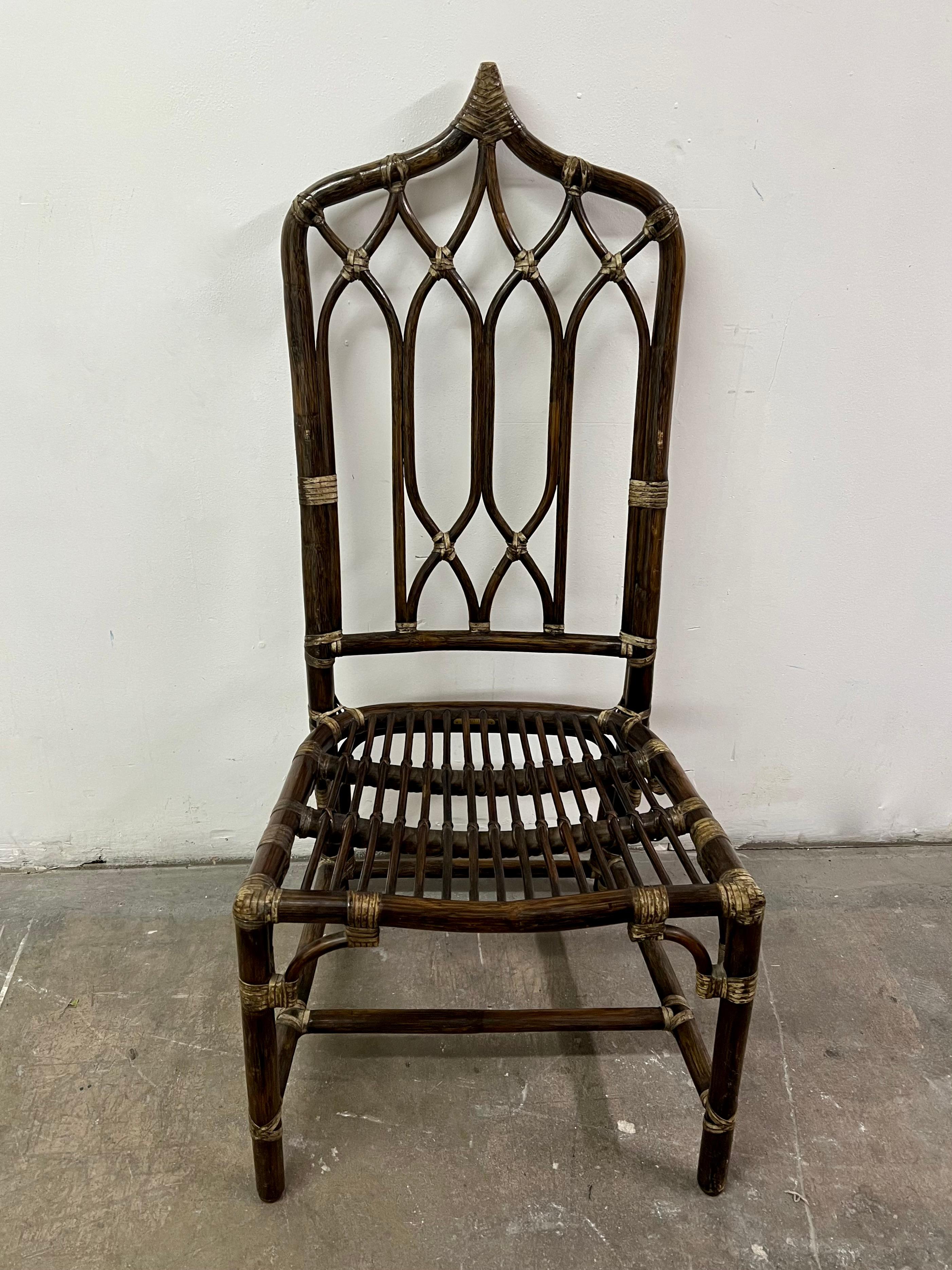 Set of 8 McGuire Cathedral Chairs Chairs 5