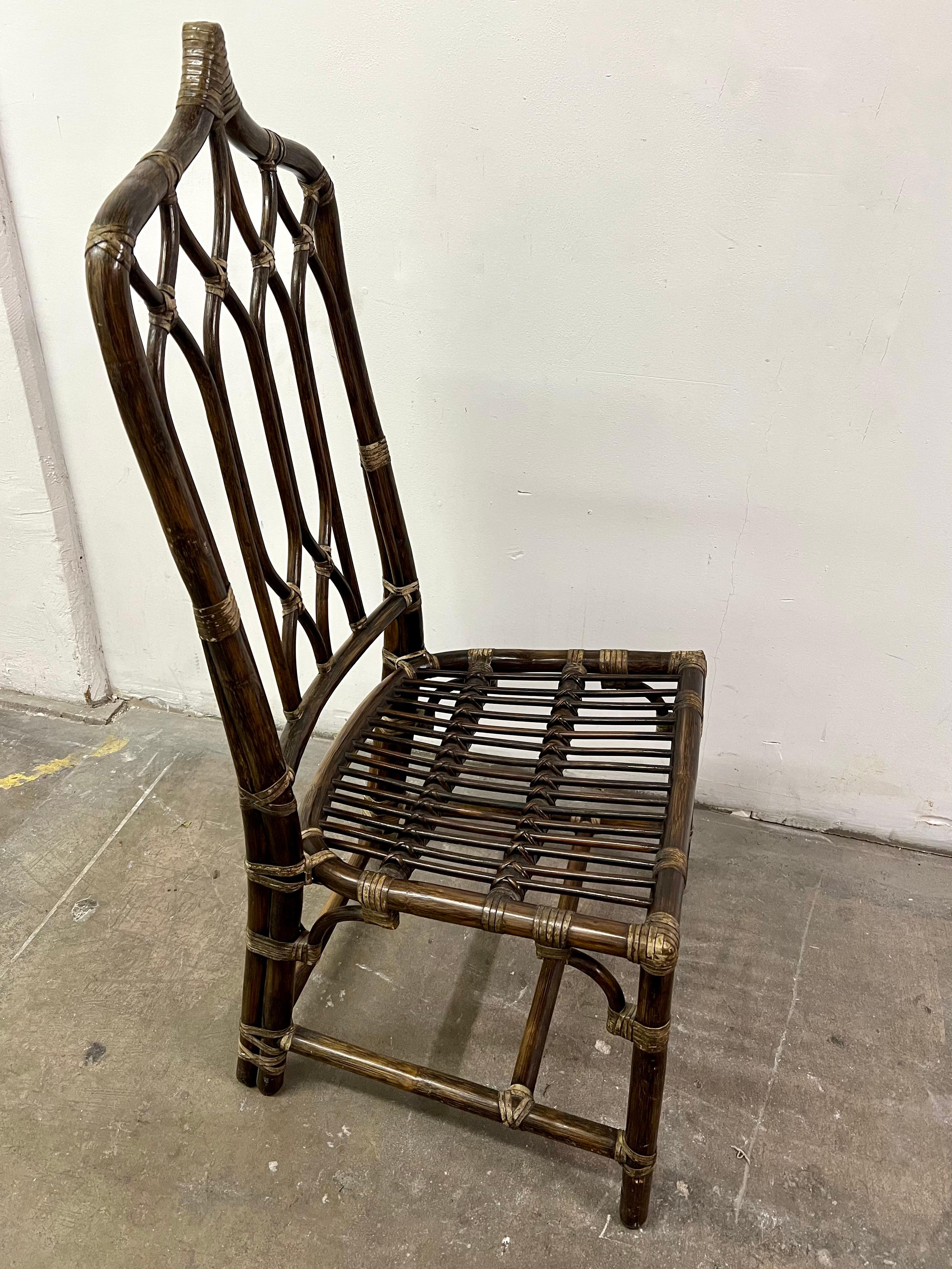 Set of 8 McGuire Cathedral Chairs Chairs 2