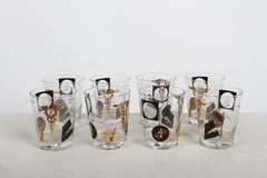 Satz von 8 MCM Apotheker, Medizin, Labor oder Ärzte Thema Rocks Bar Gläser