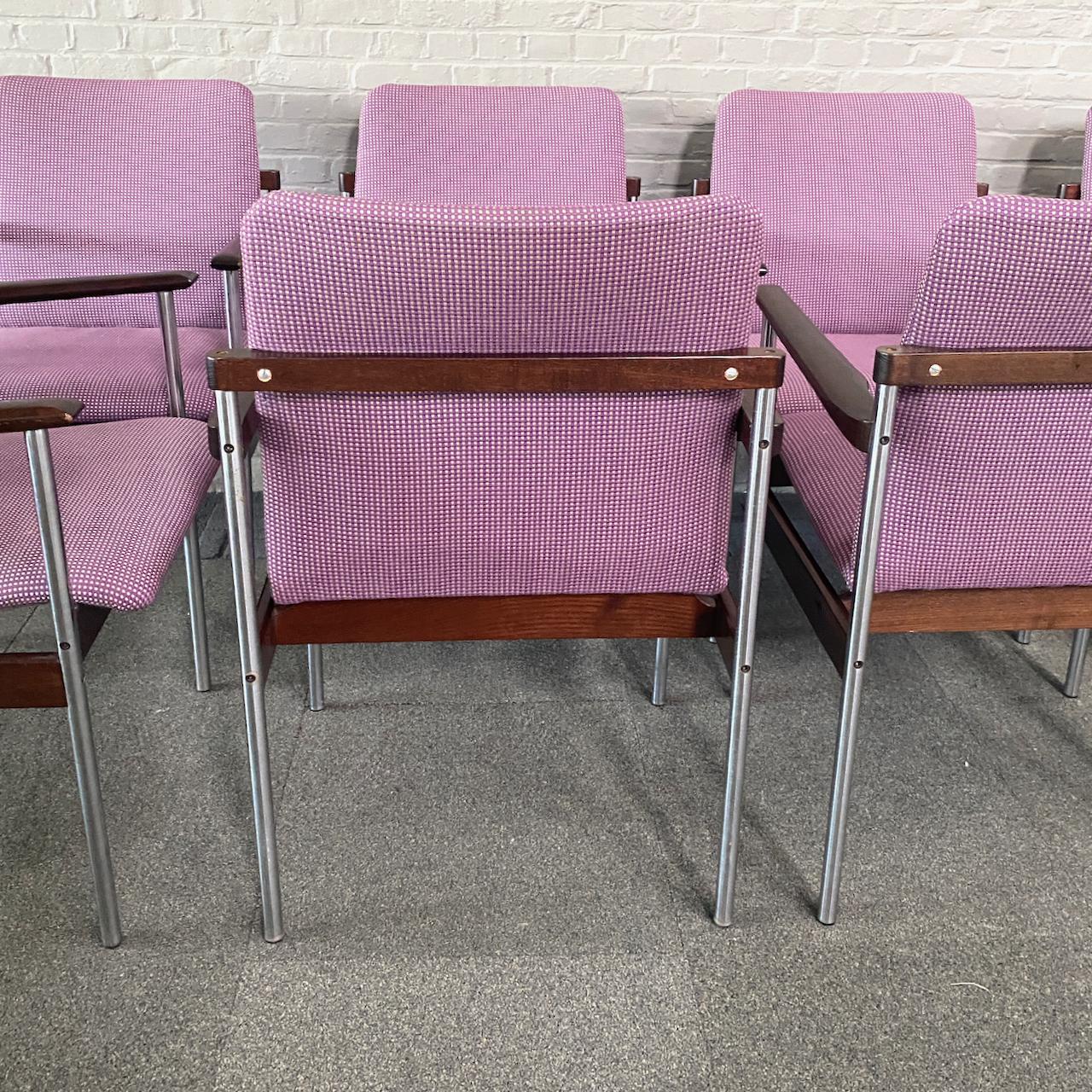 Set of 8 MCM Thereca rosewood dining chairs by Sven Ivar Dysthe  In Good Condition In Zandhoven, BE