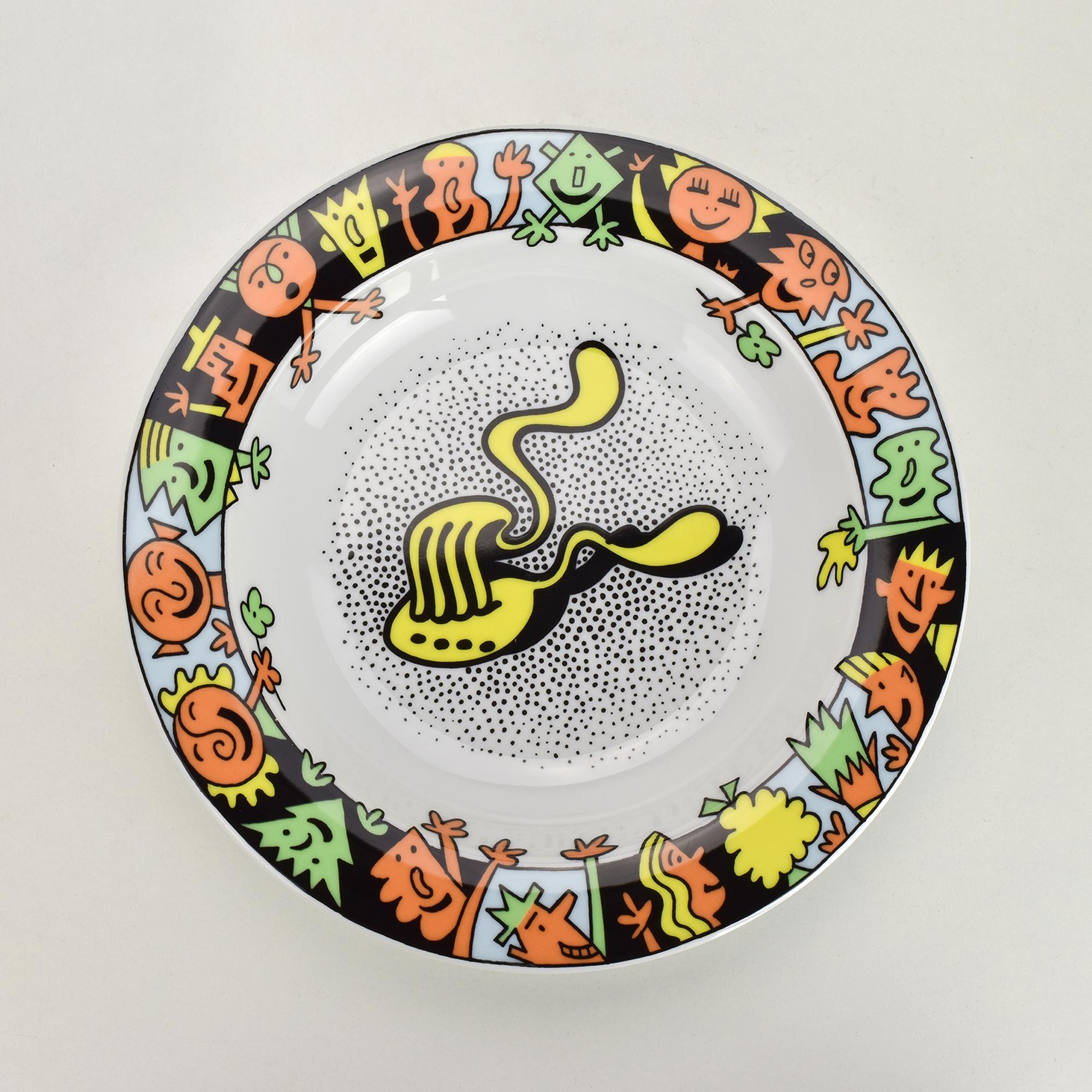 Late 20th Century Set of 8 Memphis Style Pasta & Soup Plates by Bopla Langenthal, 1990s For Sale