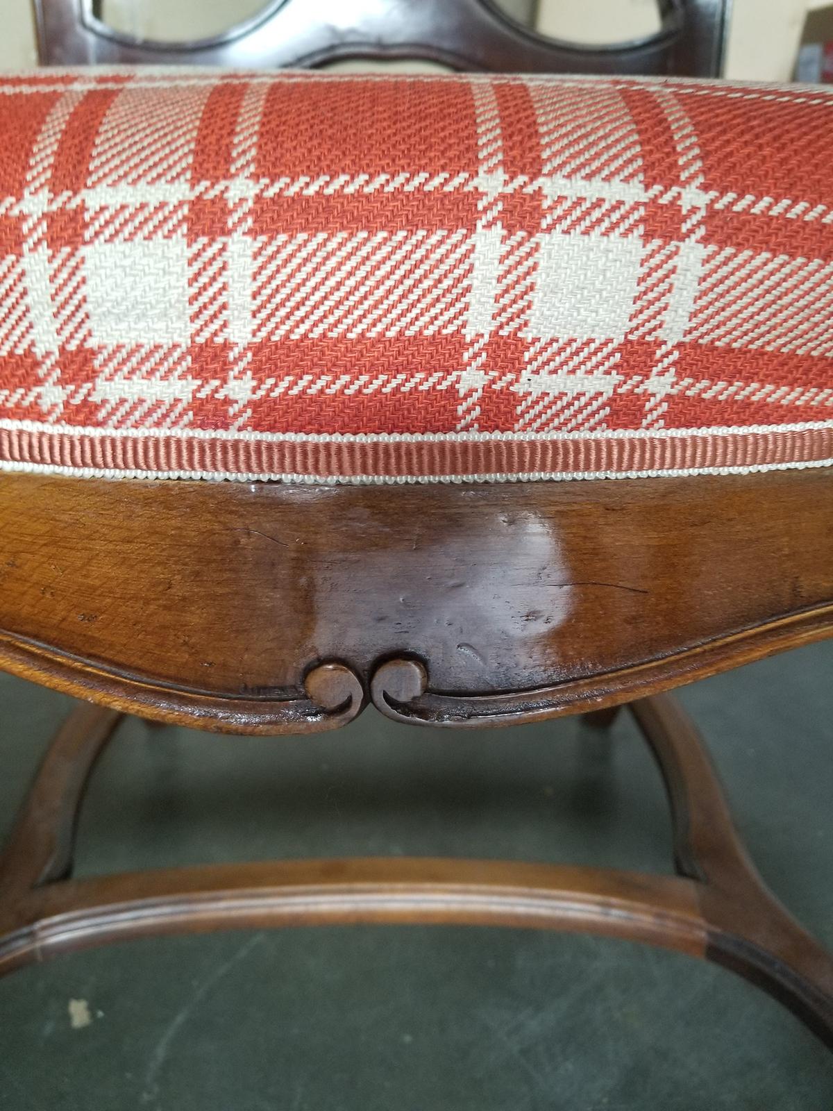 Set of 8 Mid-20th Century Italian Walnut Dining Chairs, Provenance Edith Hills 13