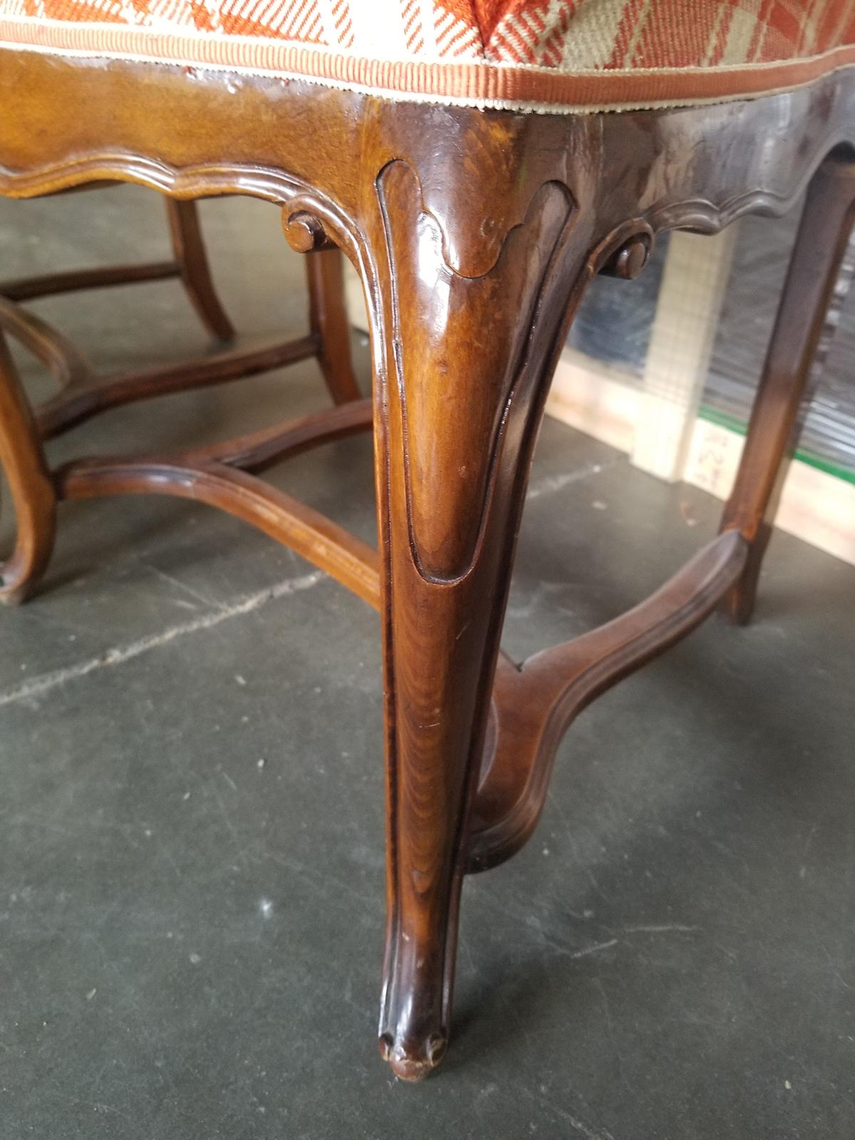 Set of 8 Mid-20th Century Italian Walnut Dining Chairs, Provenance Edith Hills 14