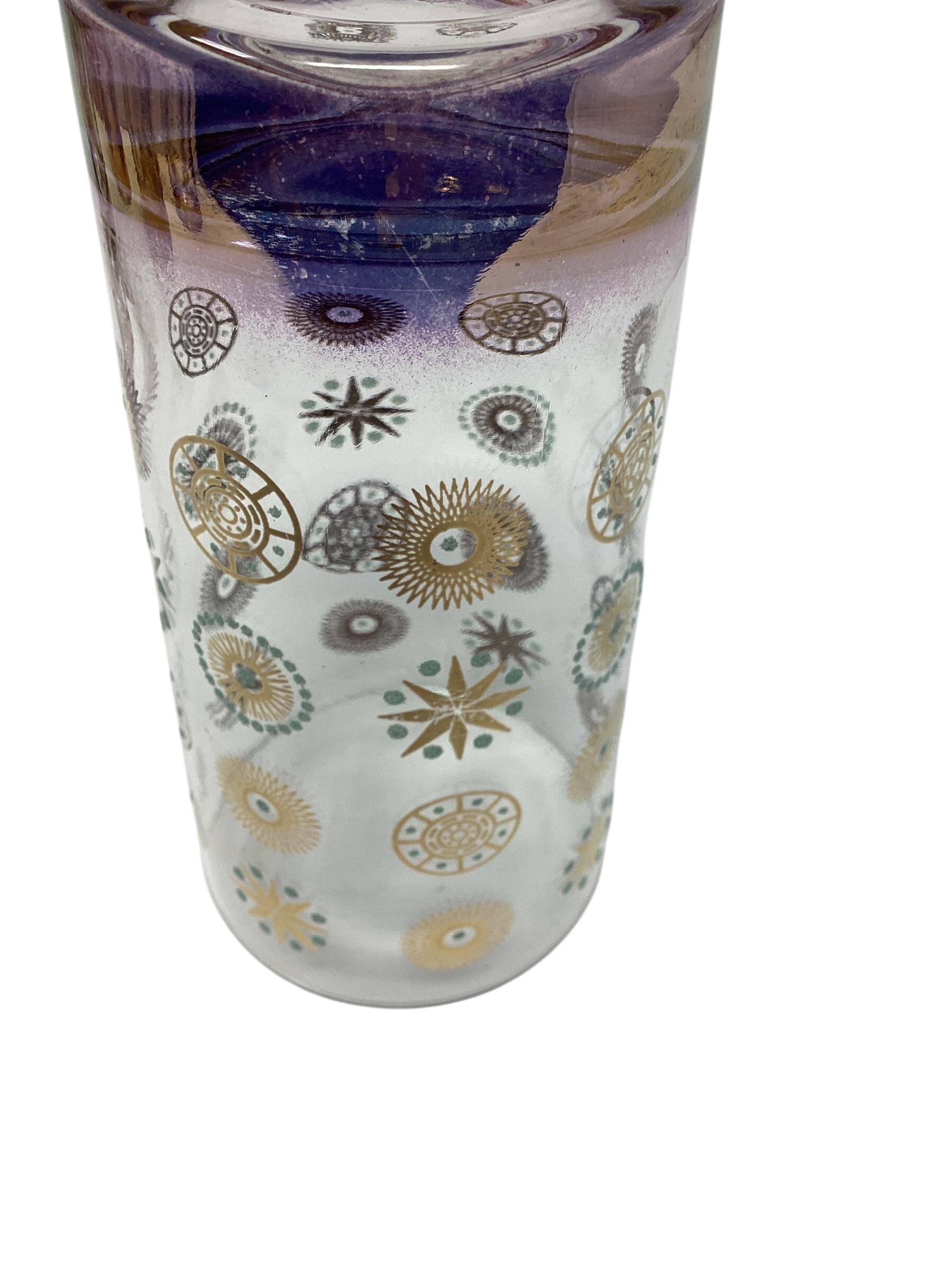 20th Century Set of 8 Mid Century Atomic Highball Glasses For Sale