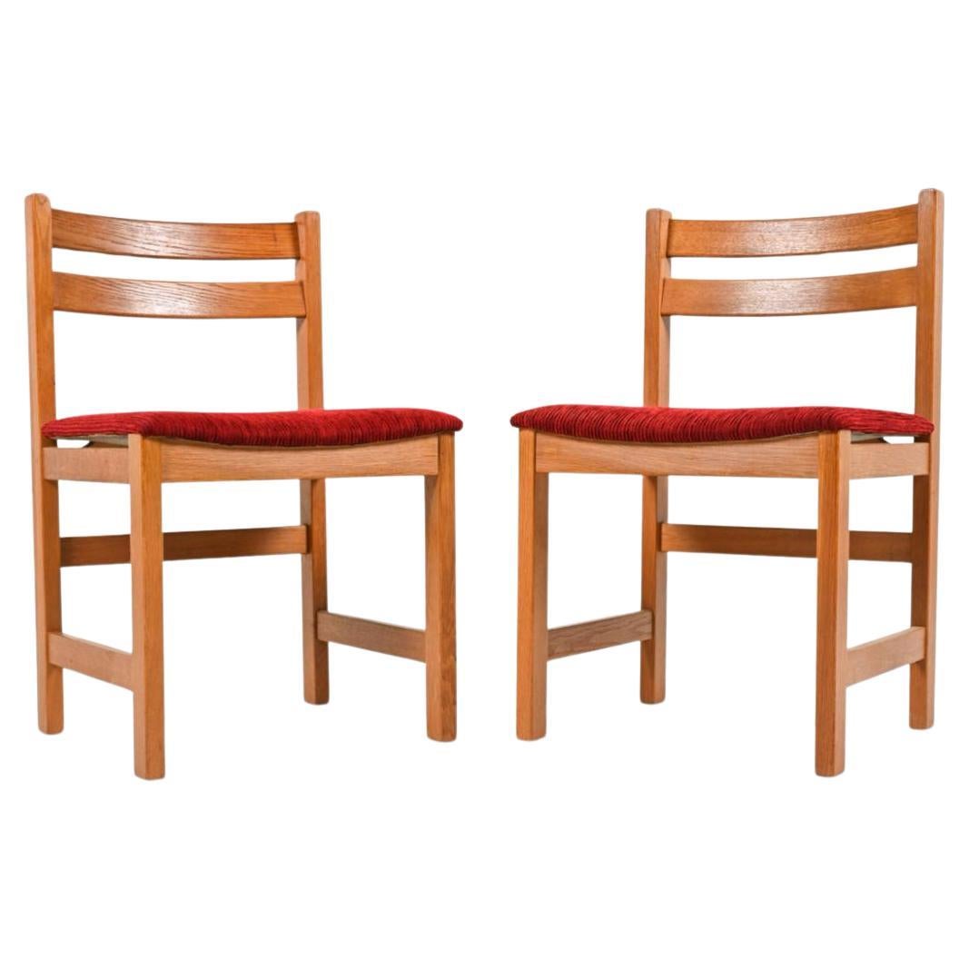 Scandinavian Modern Set of 8 Mid century danish modern oak dining chairs  For Sale