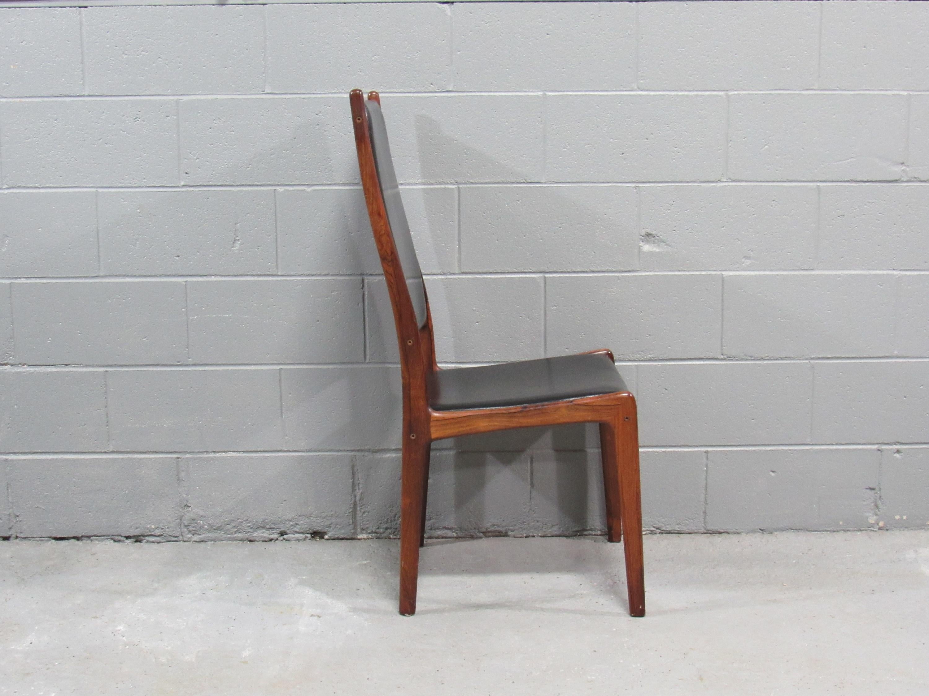 Set of 8 Mid-Century Danish Modern Rosewood Dining Chairs by Johannes Andersen 1