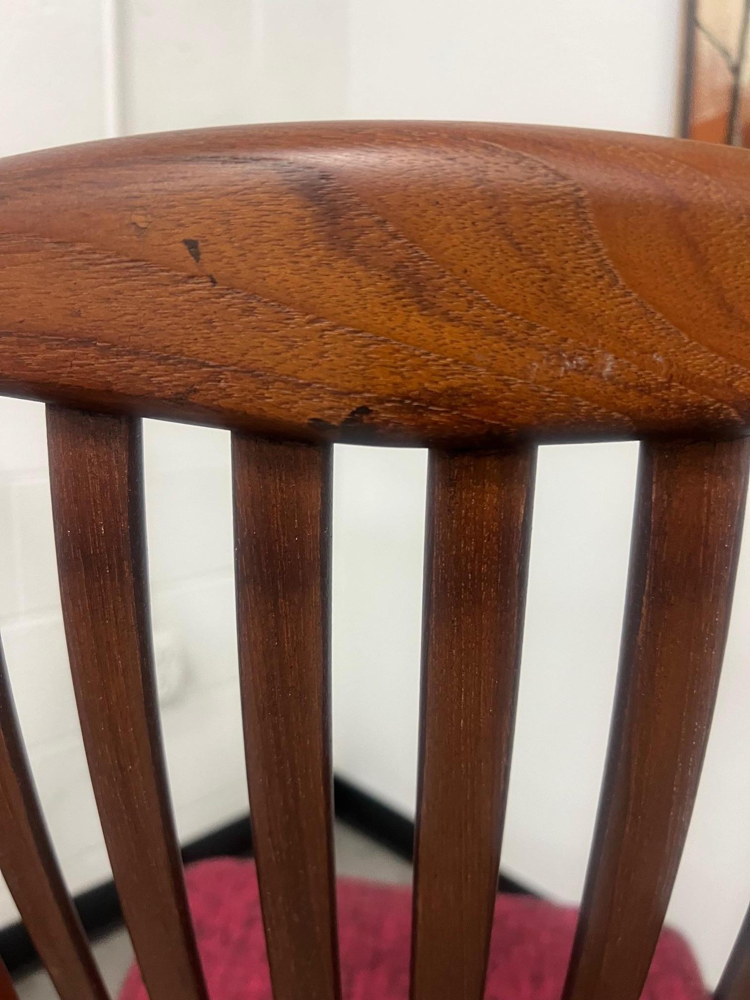 Set Of 8 Mid Century Danish Modern Rosewood Dining Chairs By Schou Andersen For Sale 5